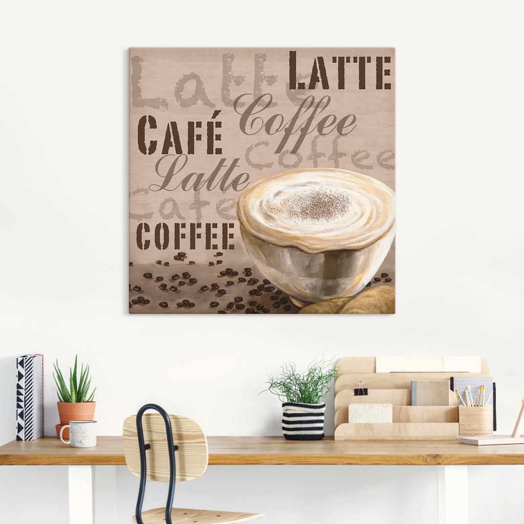 Artland Leinwandbild »Milchkaffee«, Getränke, (1 St.)