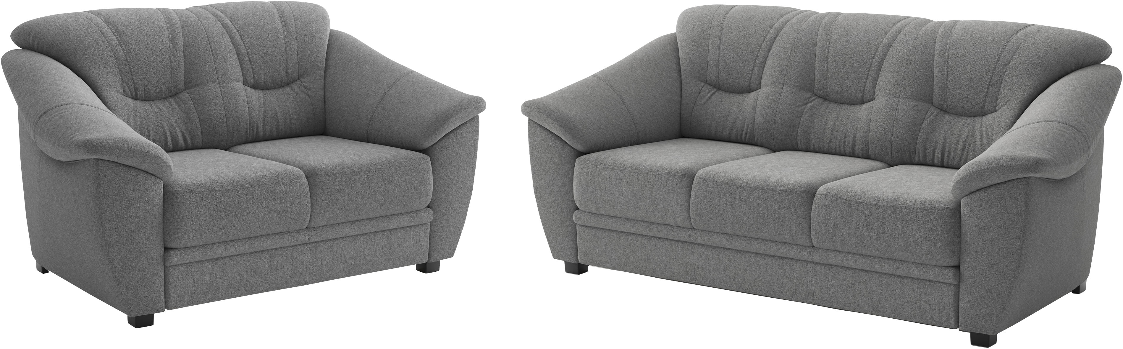 sit&more Polstergarnitur "Savona, Set: 2- & 3er-Sofa, B: 148 bzw. 198 cm, Federkern-Polsterung" 2 tlg. komfortable Sitzhöhe 46 cm, frei im Raum stellbar, stilvolles Design