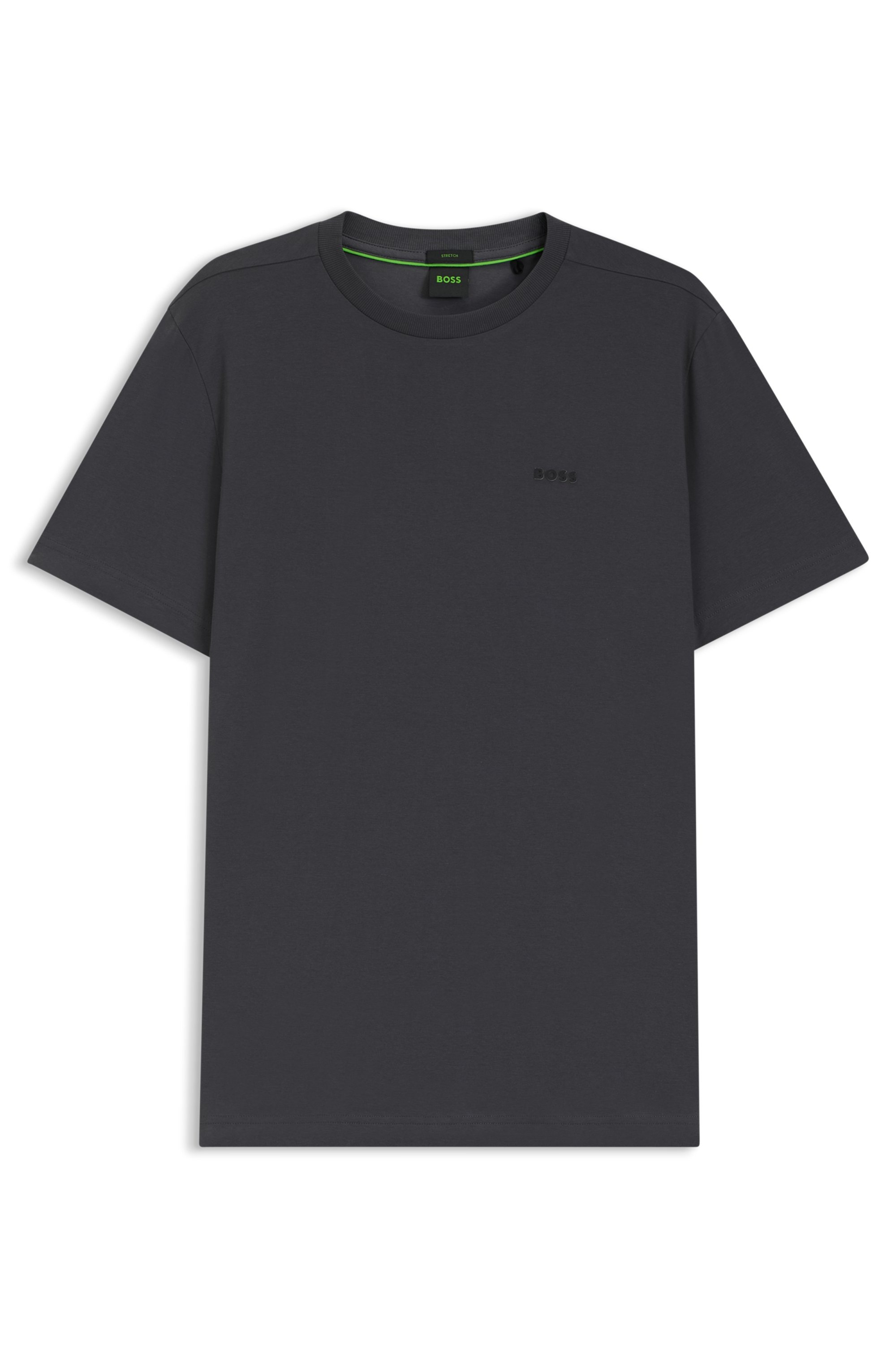 BOSS GREEN Rundhalsshirt »Tee«, mit gummiertem Kontrast-Logo