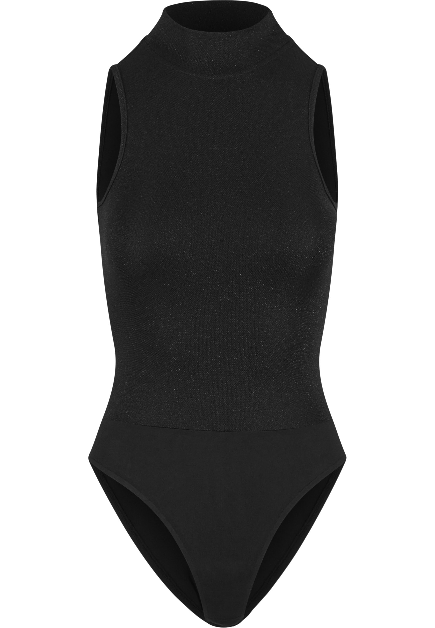 URBAN CLASSICS Damen Body "Urban Classics Ladies Glitter High Neck Body"schwarz, Gr. S, 100% Kunststoff, Bodys