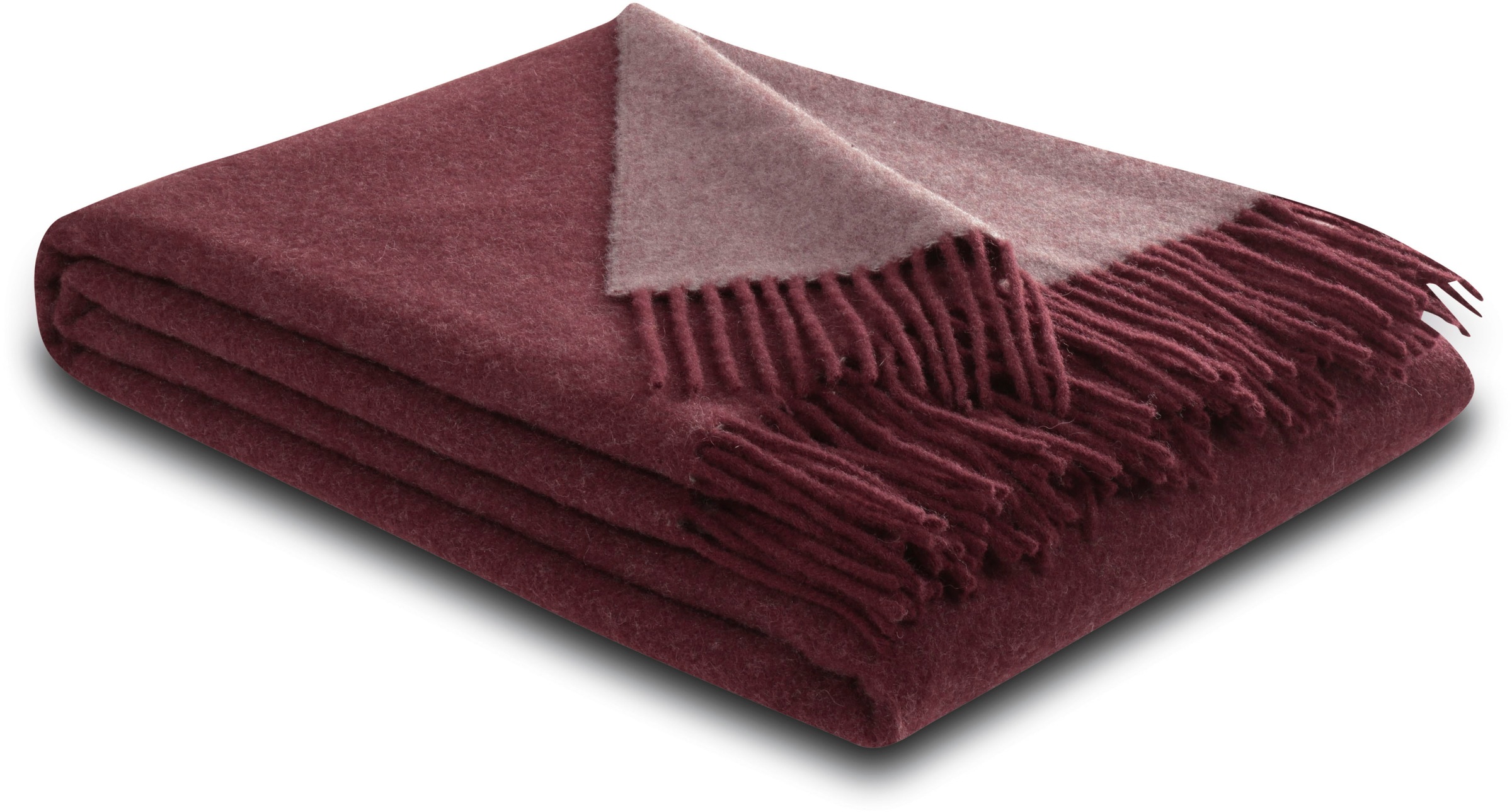 Biederlack Plaid "Soft Impression im Doubleface-Look" Wolle-Kaschmir-Mix günstig online kaufen