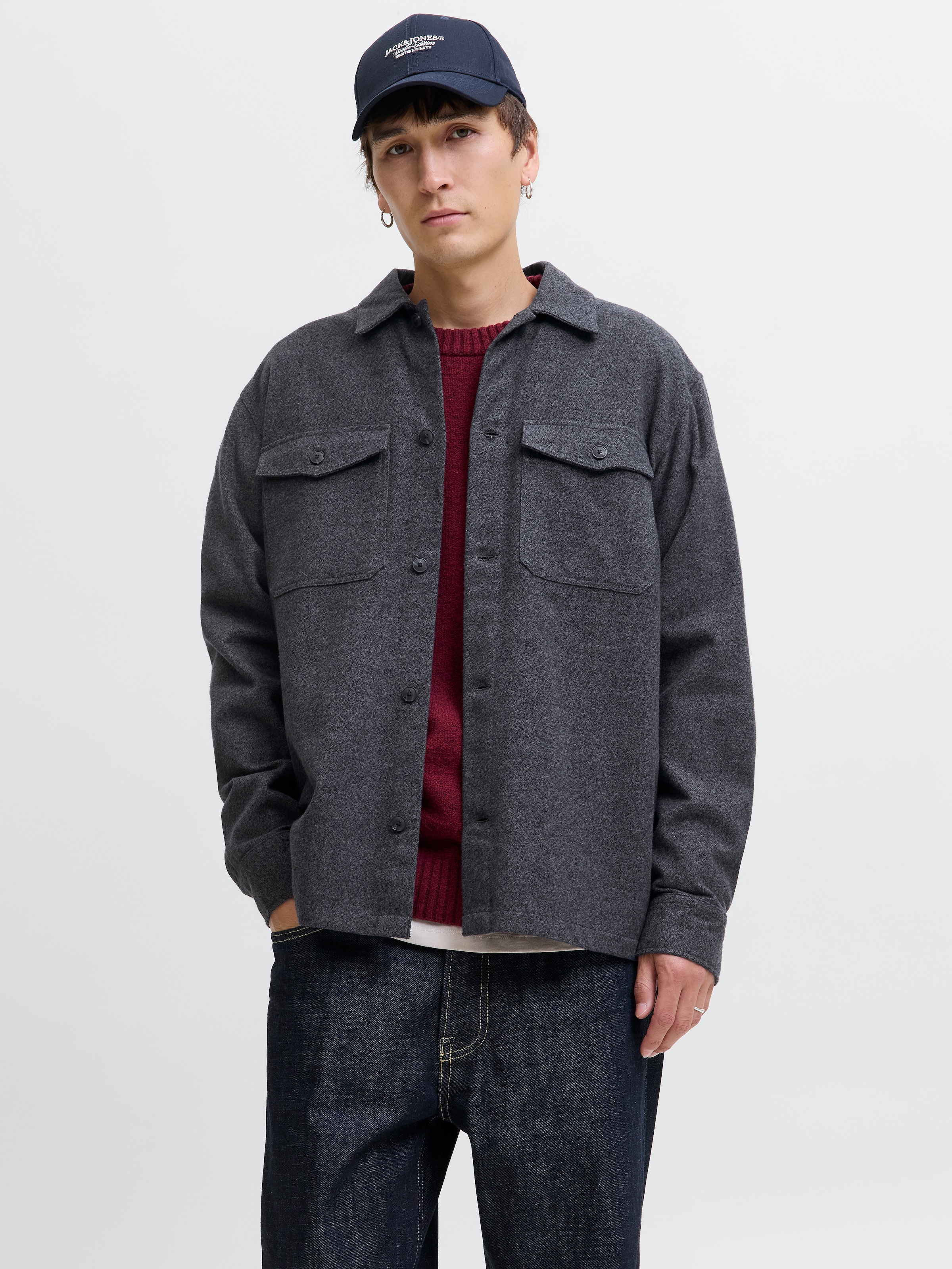 Jack & Jones Langarmhemd »JJEPERFECT MELANGE OVERSHIRT LS SN«