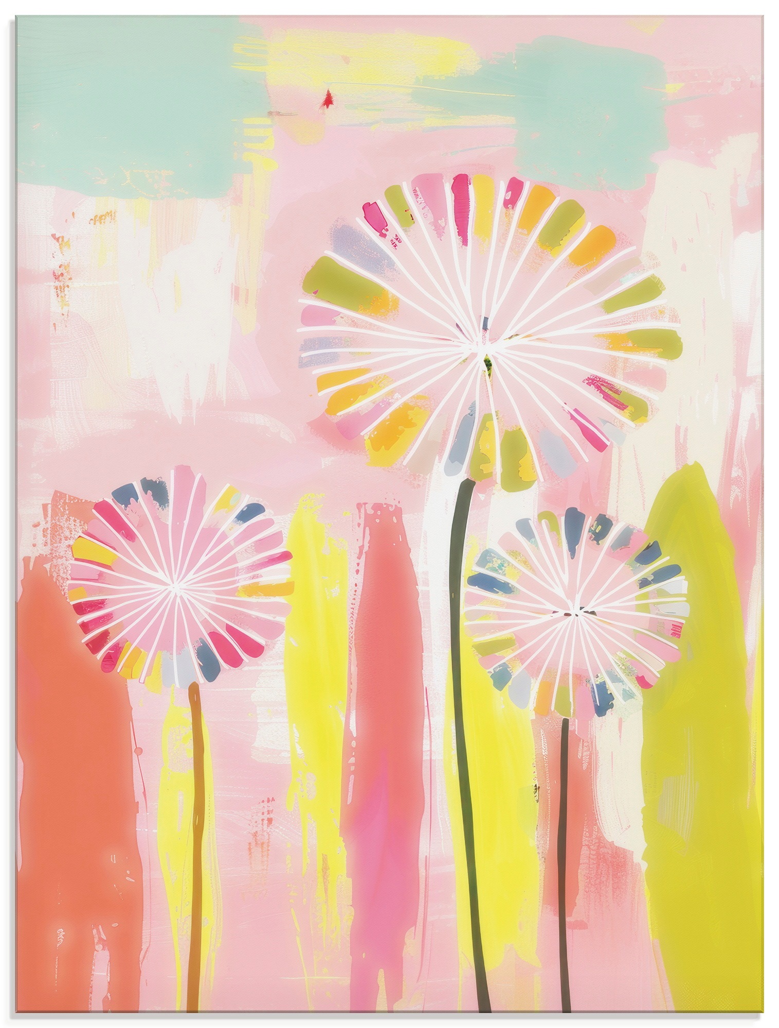Glasbild ARTLAND "Träume in Pastel", farbe bild(er): farbig, B:45cm H:60cm, Bilder, in verschiedenen Größen
