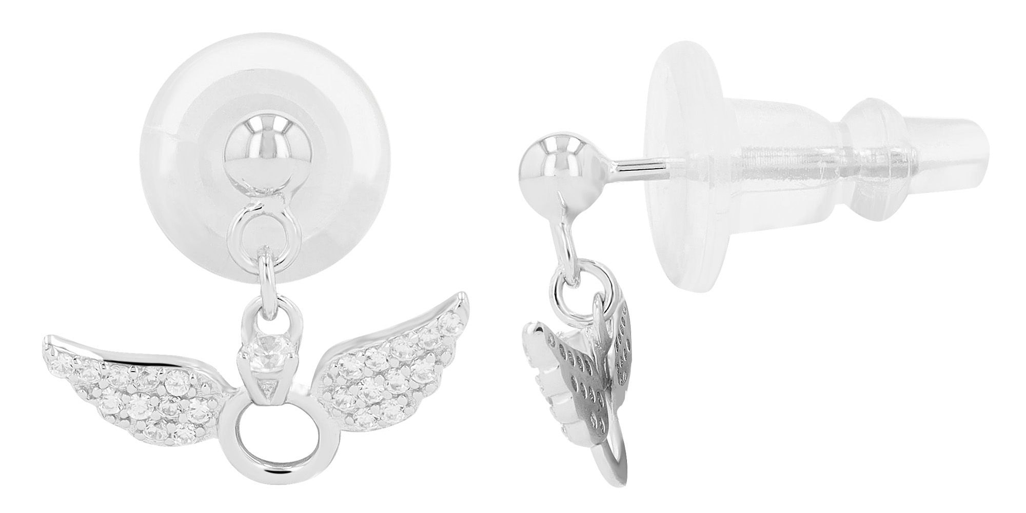 Adelia´s Paar Ohrhänger "Ohrringe – Ohrstecker aus 925 Silber mit Zirkonia" Schöne Geschenkidee zum Valentinstag