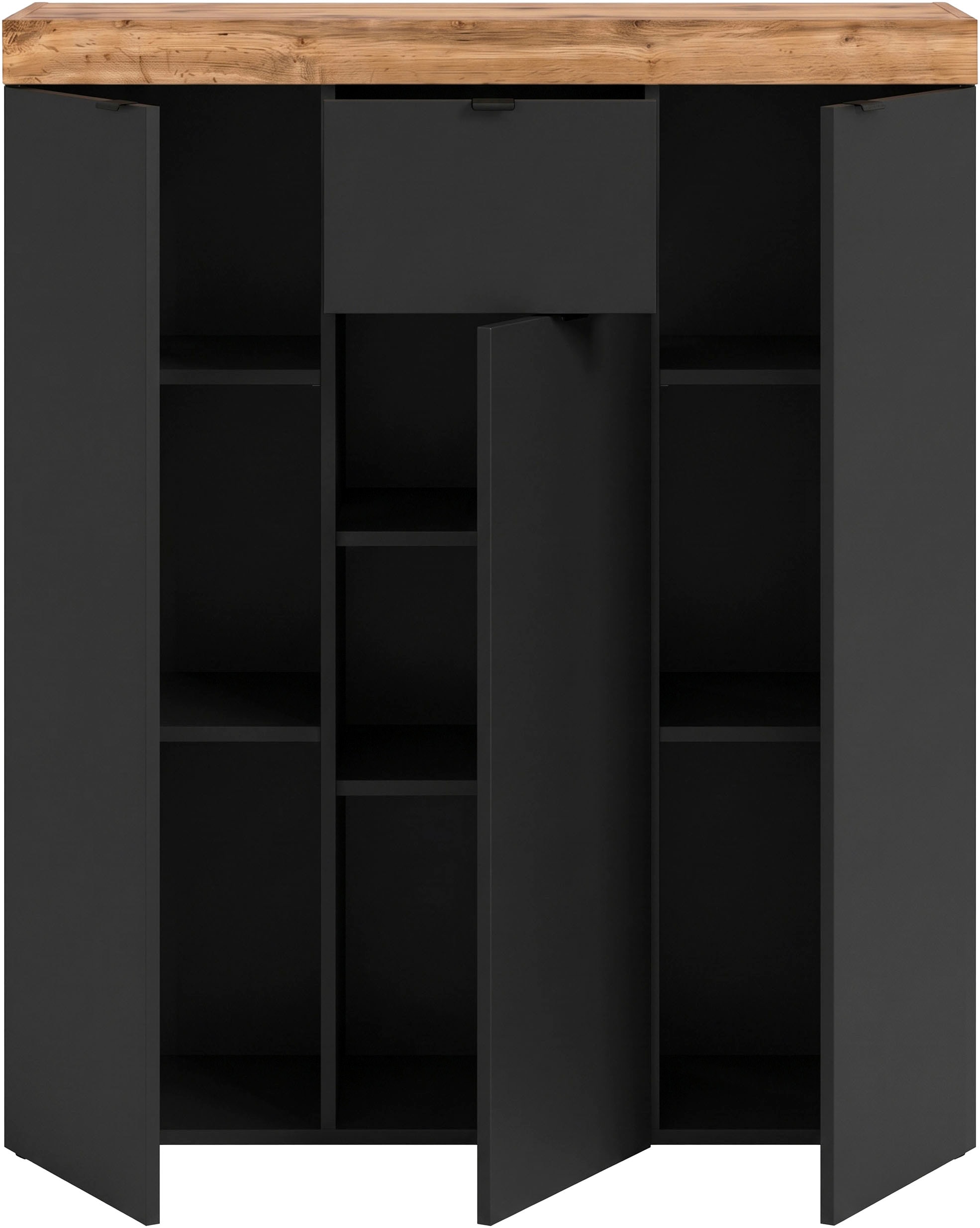 OTTO home Highboard »MAMBO II, Breite 105cm, 3 Türen, 1 Schubkasten, 9 Fächer« 1 Stk. tlg. Kommode, Sideboard, Wohnzimmer, Schlafzimmer