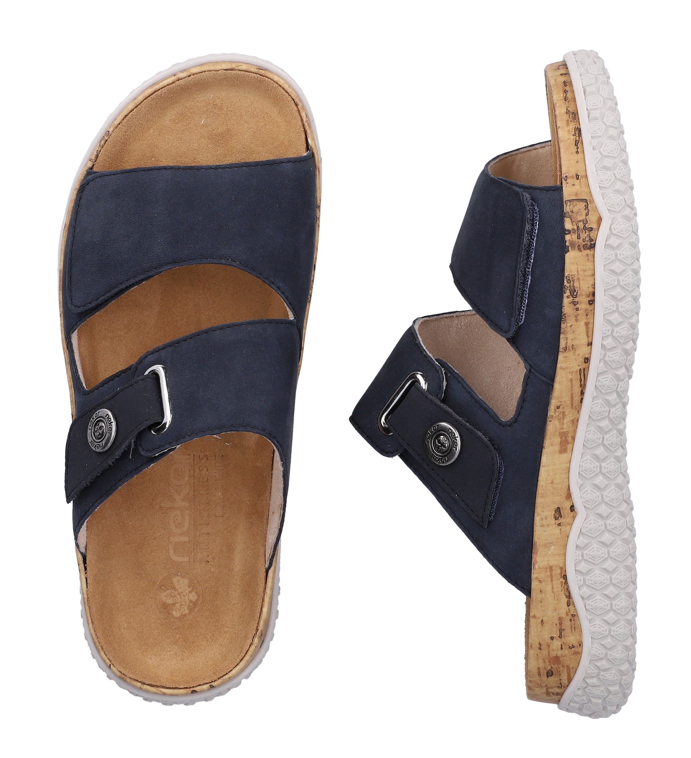 Thumbnail - Rieker Pantolette Sommerschuh, Schlupfschuh, Hausschuh mit Klettriemchen