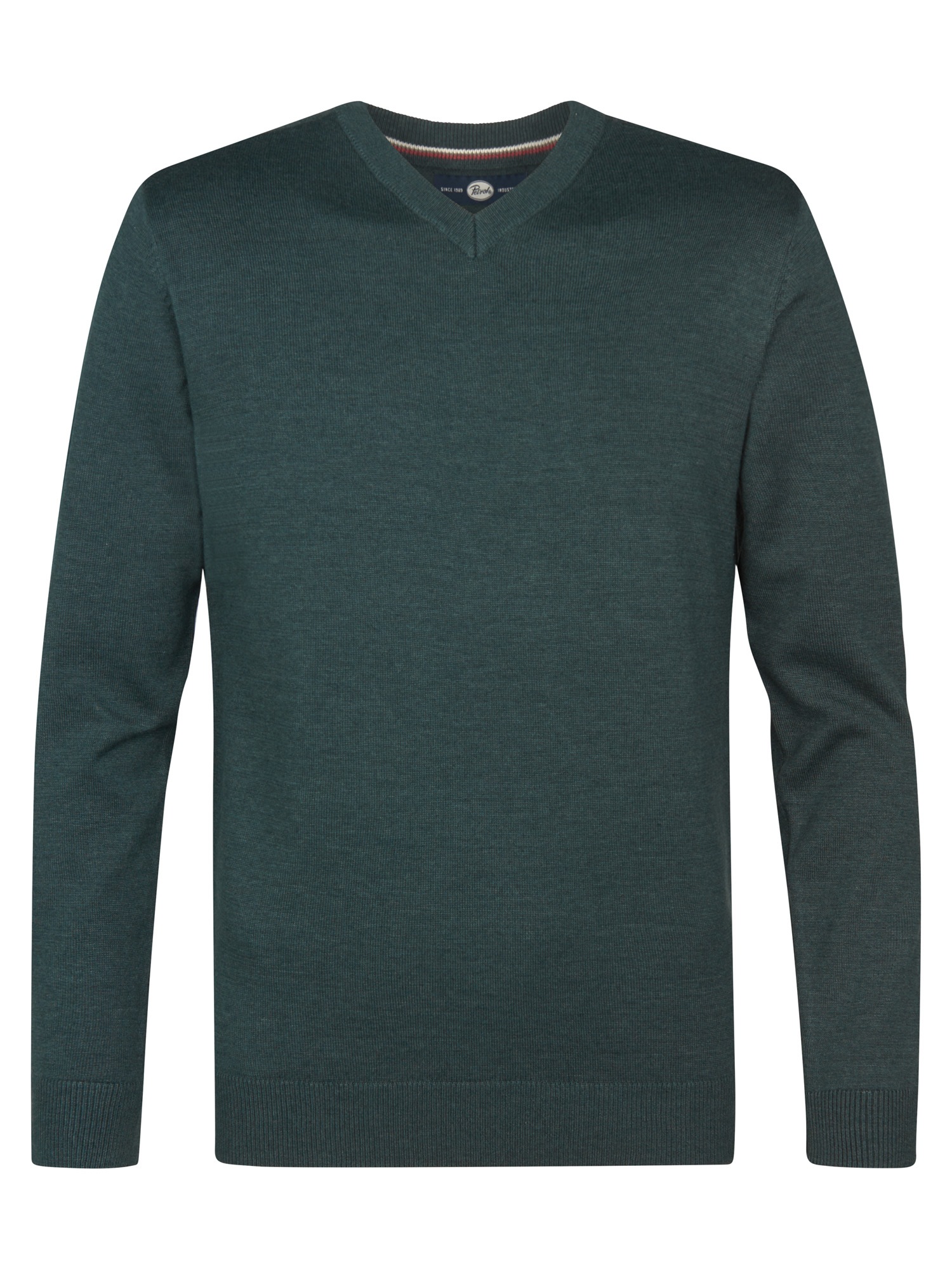 Petrol Industries V-Ausschnitt-Pullover »V-Neck Basi«, Materialmix mit Baumwollanteil