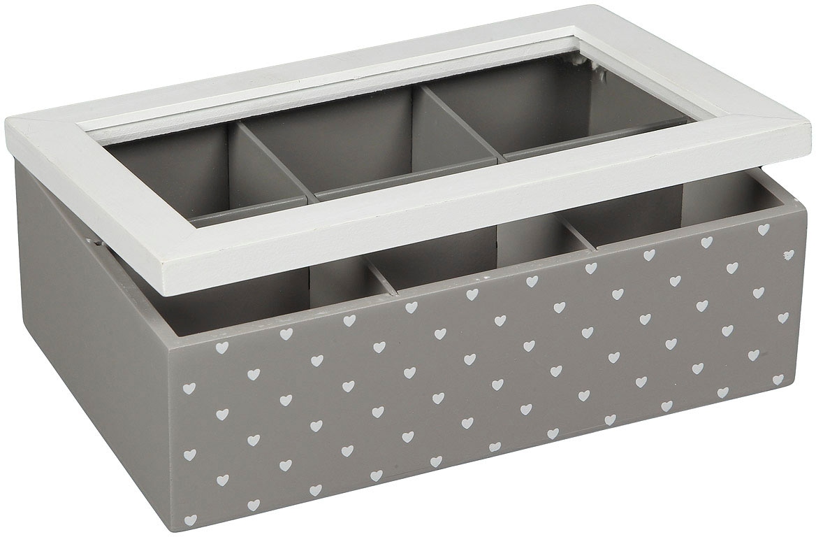 Ambiente Haus Aufbewahrungsbox "Teekästchen - grau 23cm" günstig online kaufen