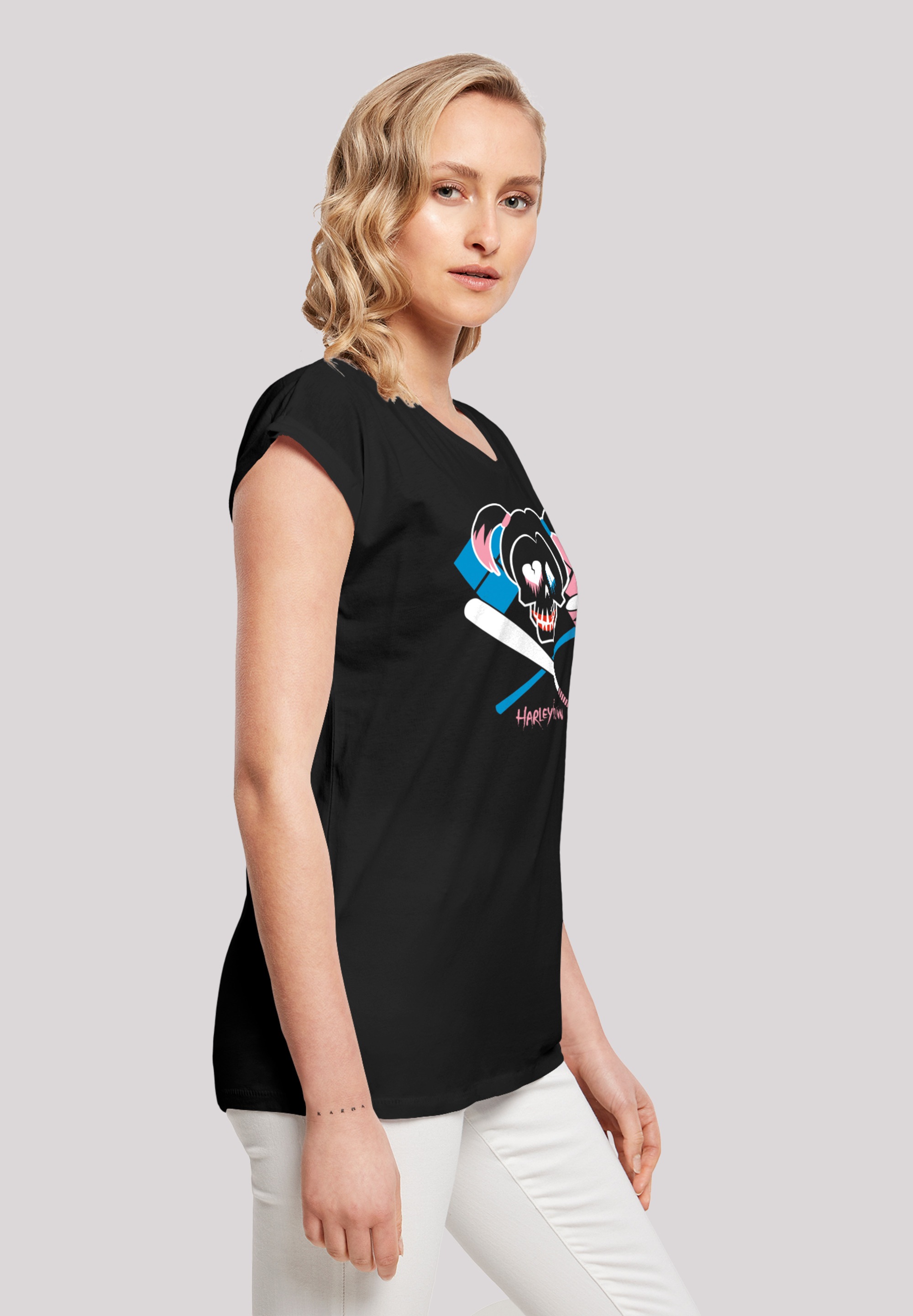 F4NT4STIC T-Shirt »Suicide Squad Harley Quinn Skull Emblem«, Print