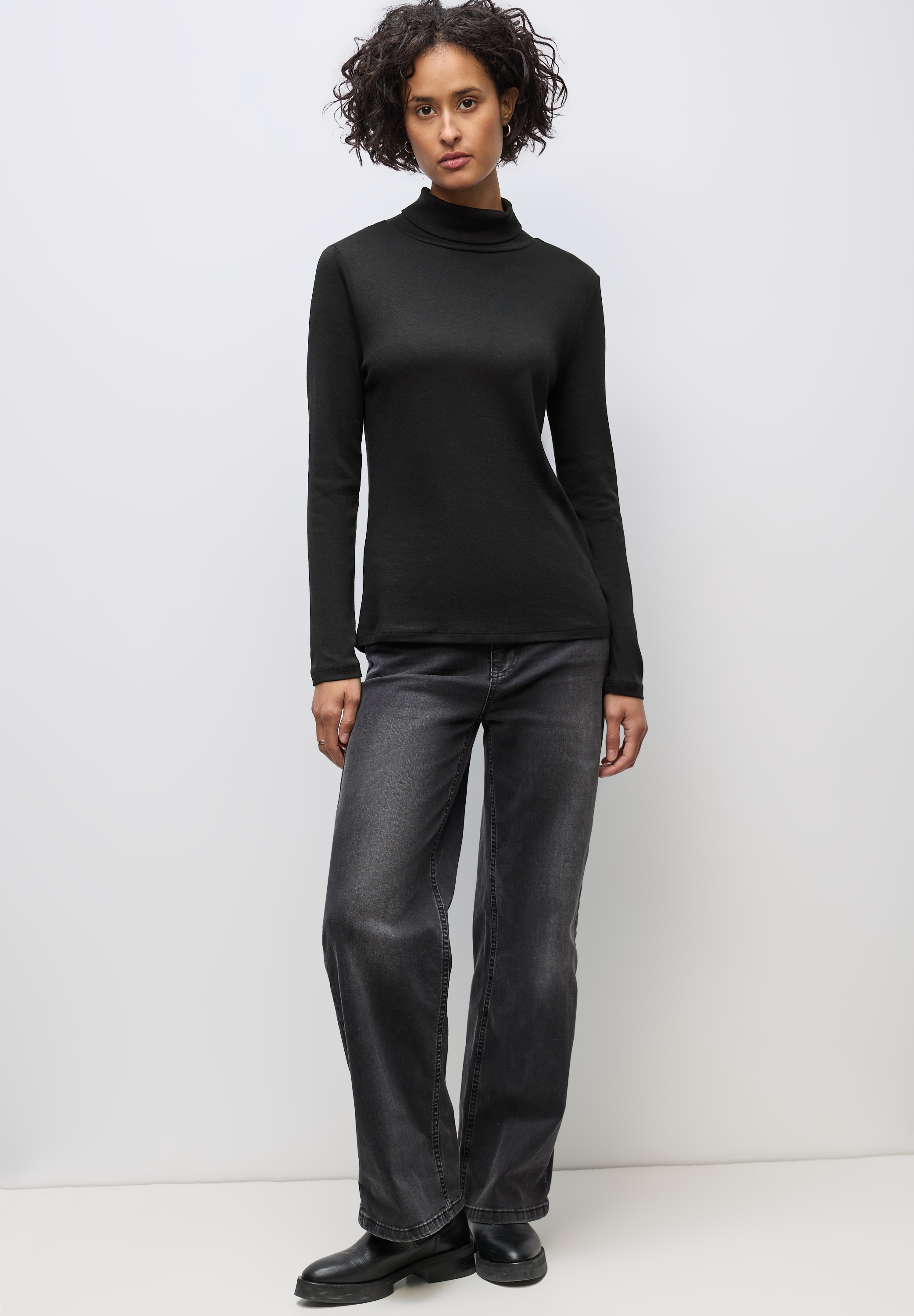 STREET ONE Rollkragenshirt, im soften Baumwoll-Mix