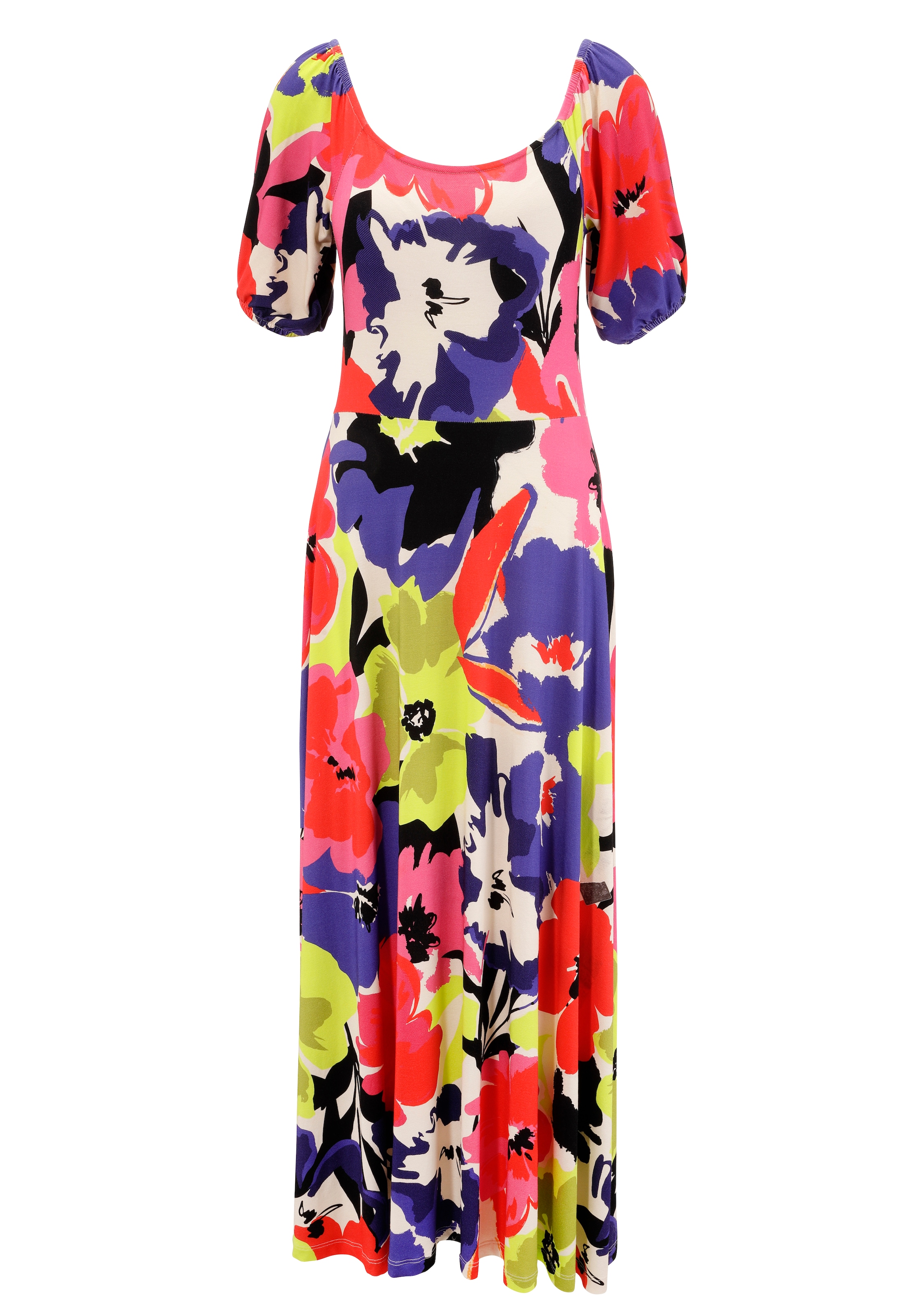 Aniston SELECTED Sommerkleid, mit plakativem Druck in Knallfarbe - NEUE  KOLLEKTION für bestellen | BAUR