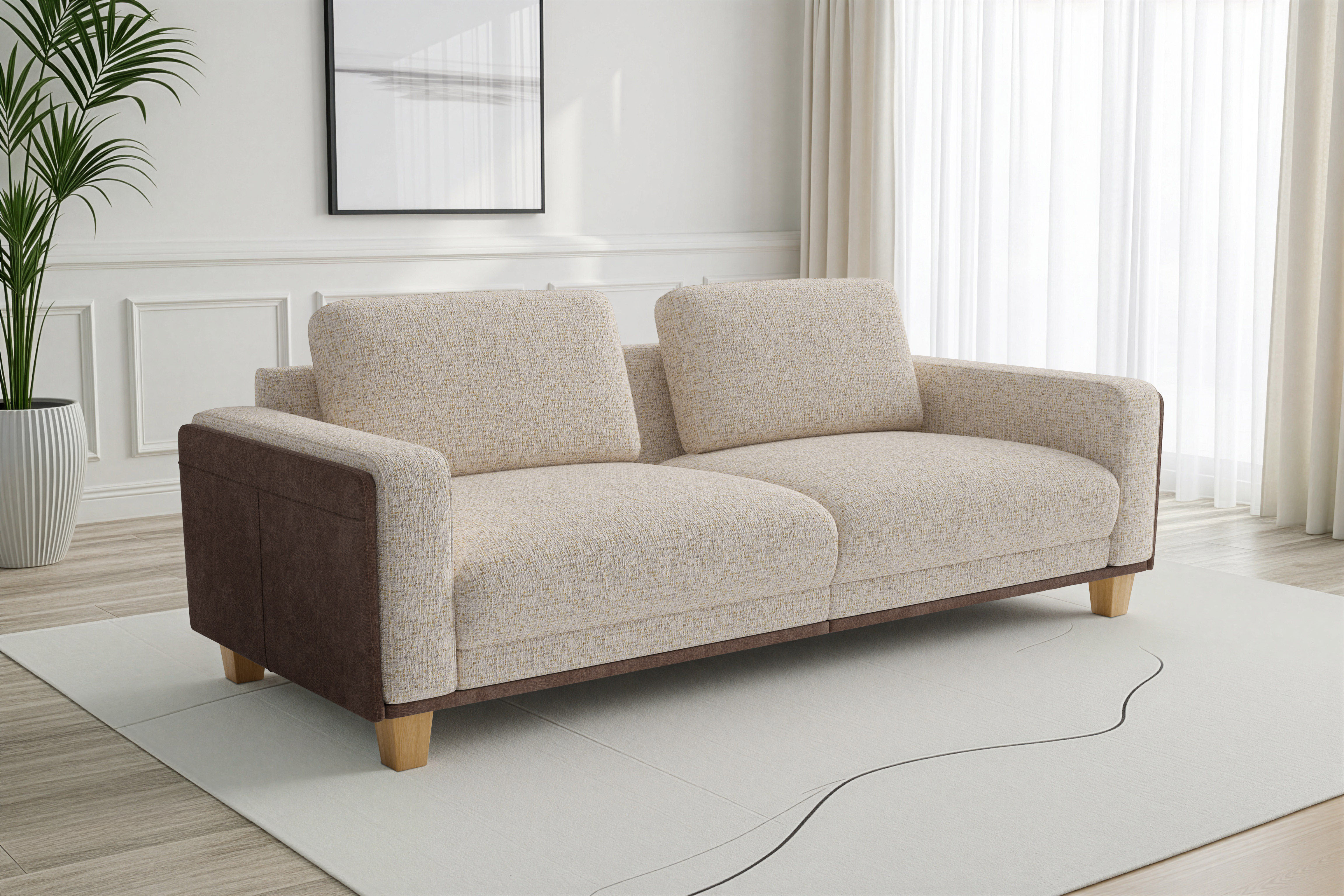 sit&more Big-Sofa "Concept" Modernes Sofa in drei Fußfarben zur Auswahl