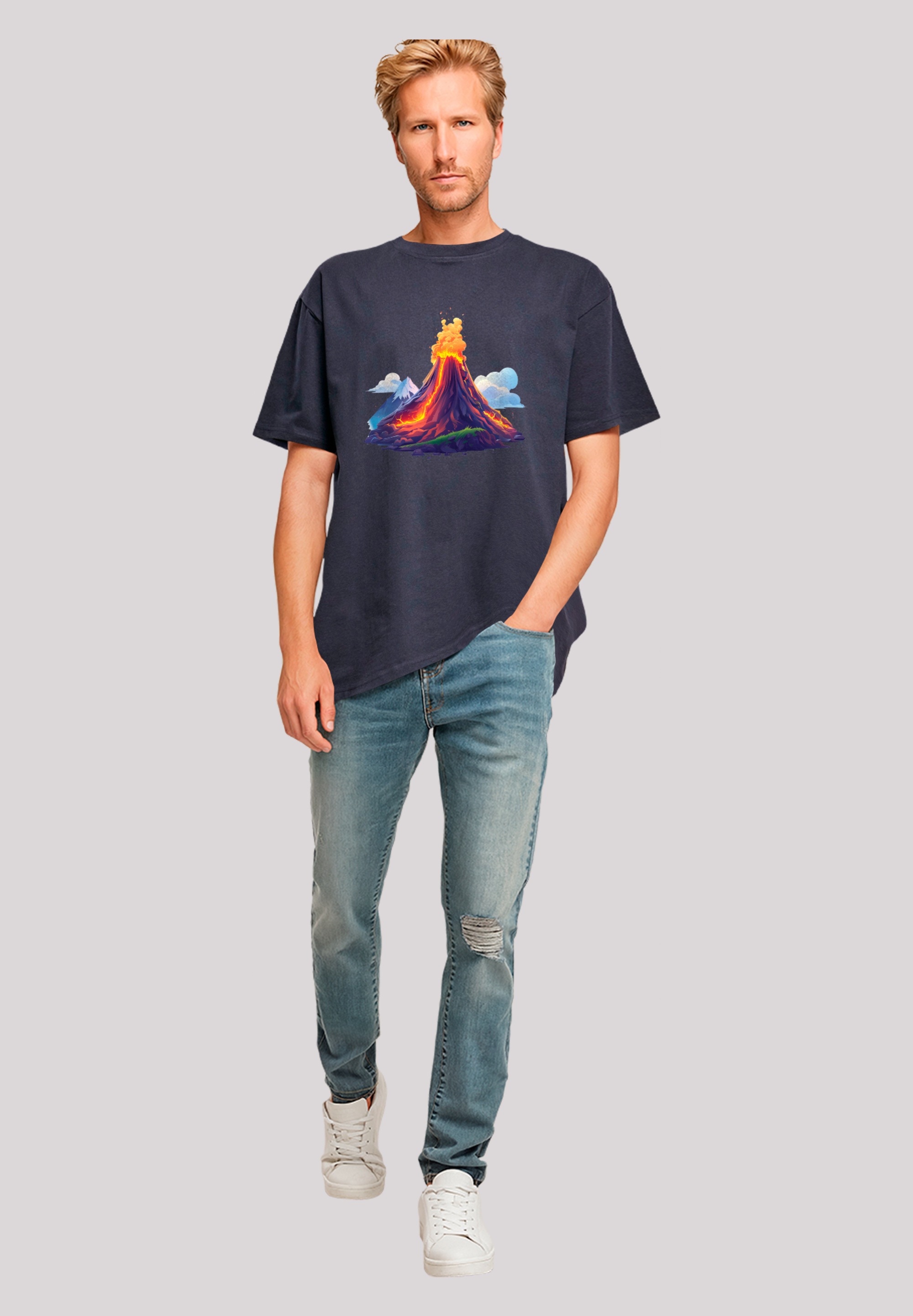 F4NT4STIC T-Shirt »Vulkanausbruch«, Premium Qualität