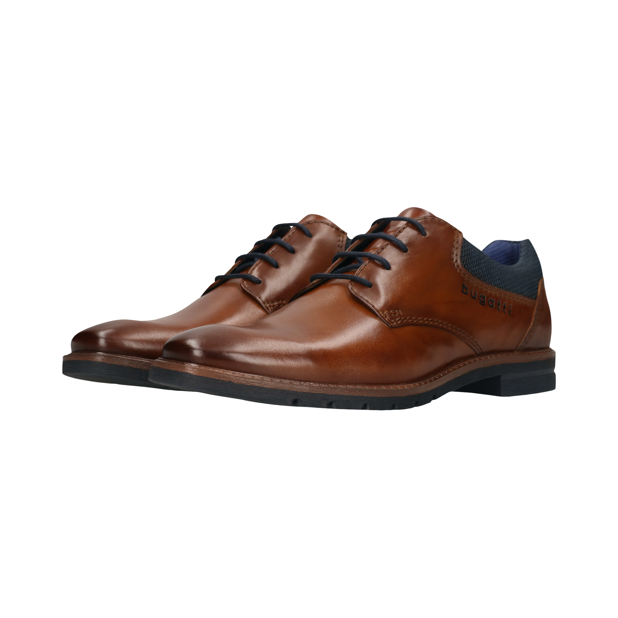 bugatti Schnürschuh Blockabsatz, Abendschuh, Businesschuh in Used Optik günstig online kaufen