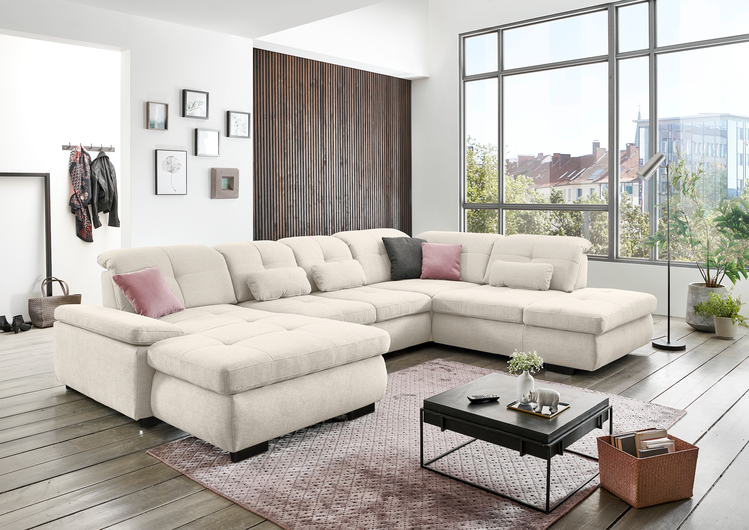 Die PlanBar Ecksofa "MP-IN16012 L-Form, mit Federkern-Polsterung", inkl. Si günstig online kaufen