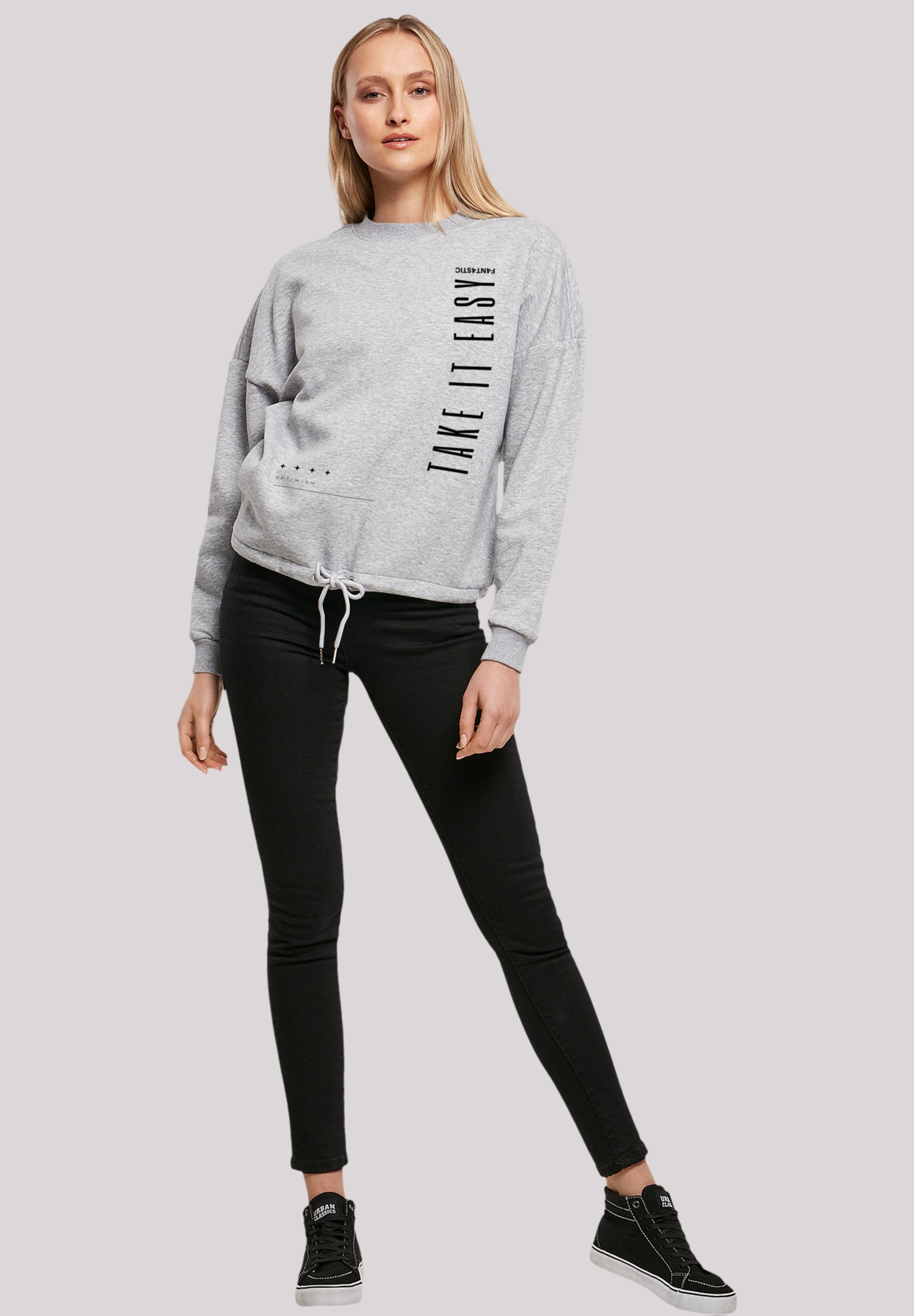 F4NT4STIC Sweatshirt »Take It Easy«, Print