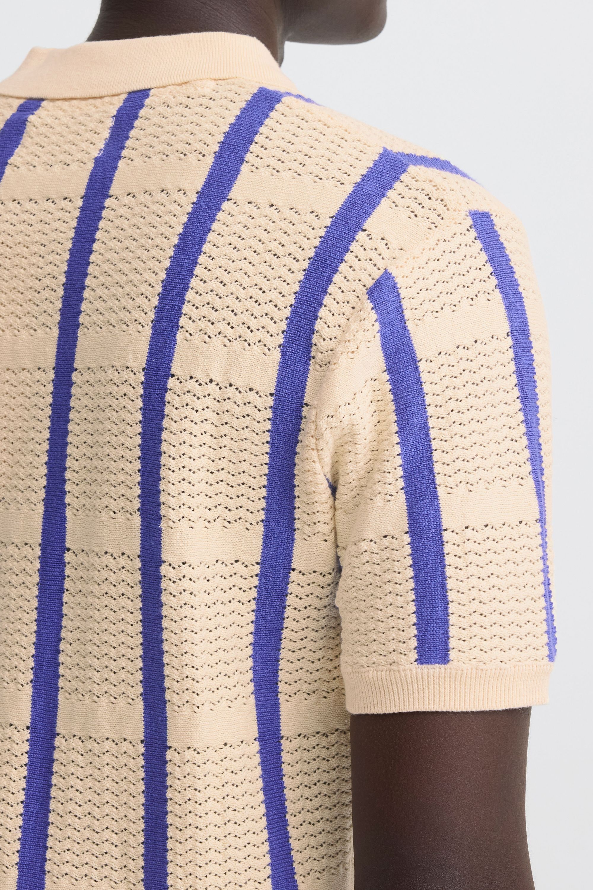 Blend Poloshirt »BHDarin Striped« Gestreiftes Feinstrick-Poloshirt mit Strickmuster