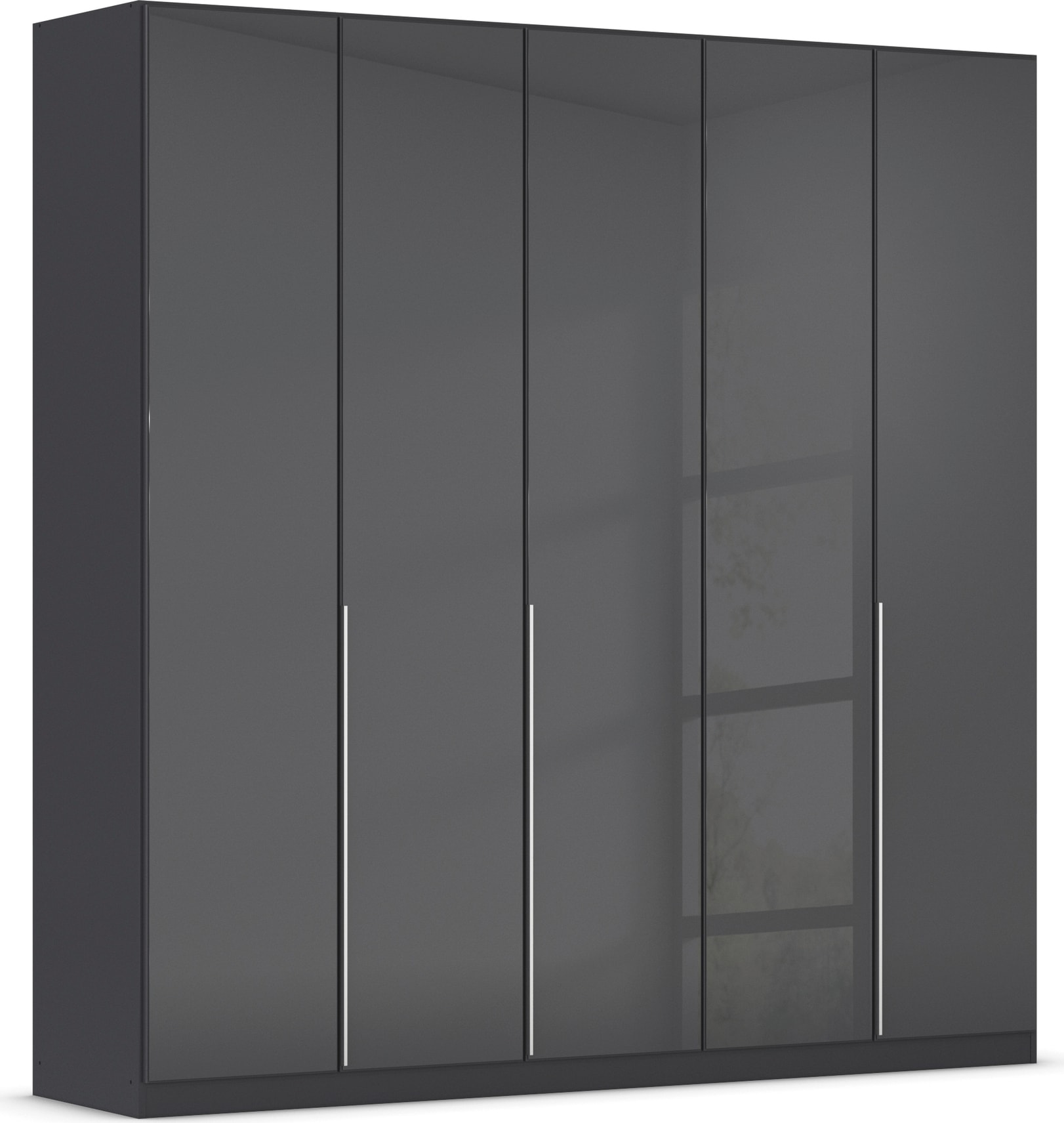 OTTO home Drehtürenschrank "Kleiderschrank Kleiderschränke Schrank Garderobe AGORDO mit Glasfront" in zwei Griff-Farben, Breiten 91-405 cm, durchdachte Innenausstattung, in 8 Breiten und 2 Höhen MADE IN GERMANY