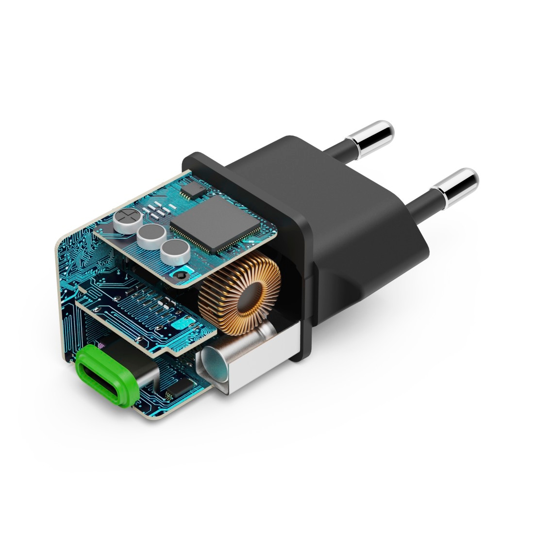 Hama Schnelllade-Gerät »Schnellladegerät (USB-C, PD/QC, extraklein 2,9 x 2,75 x 2,75 cm, 20 W)«, (1 St.)