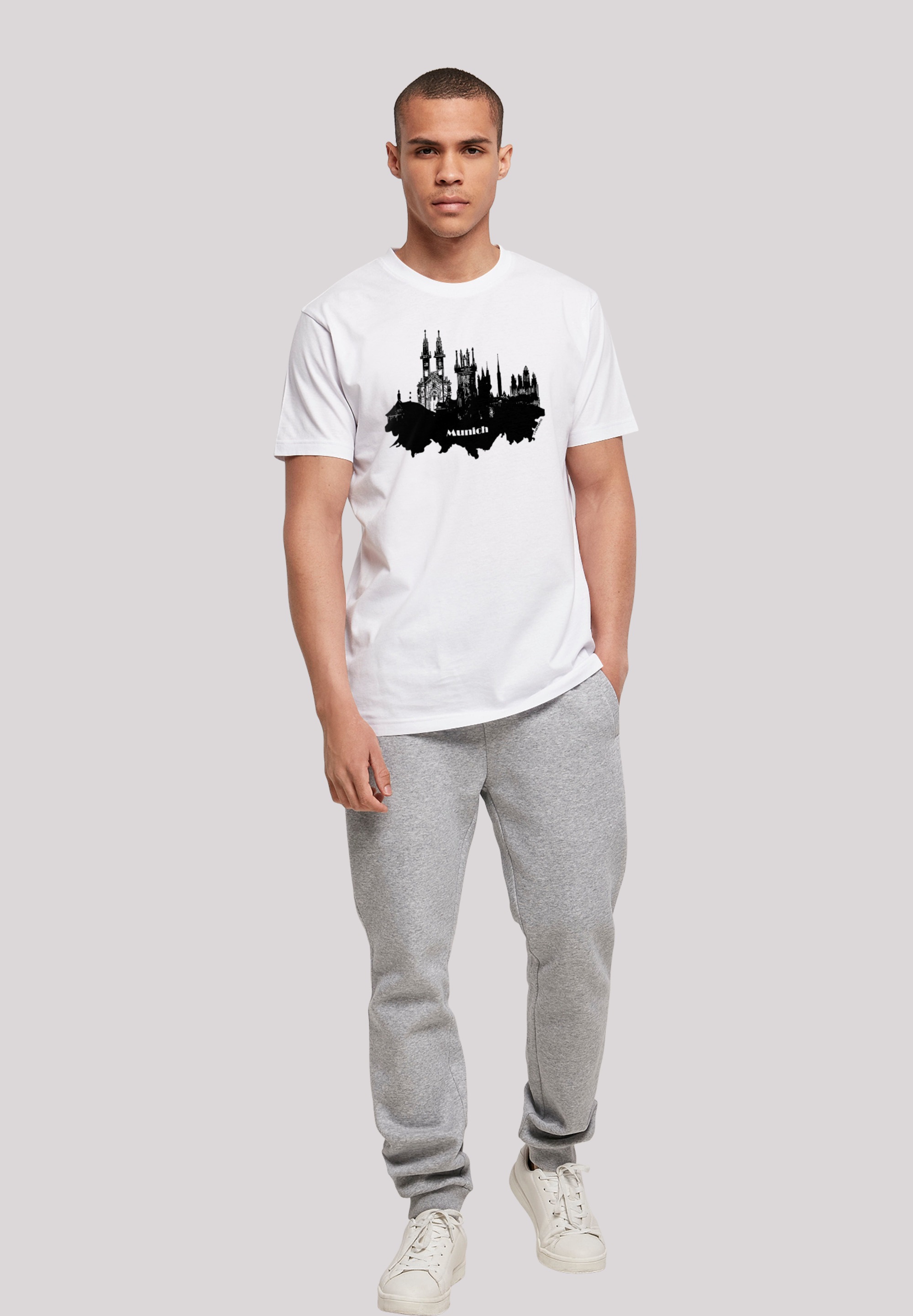 F4NT4STIC T-Shirt »Cities Collection - Munich skyline«, Print