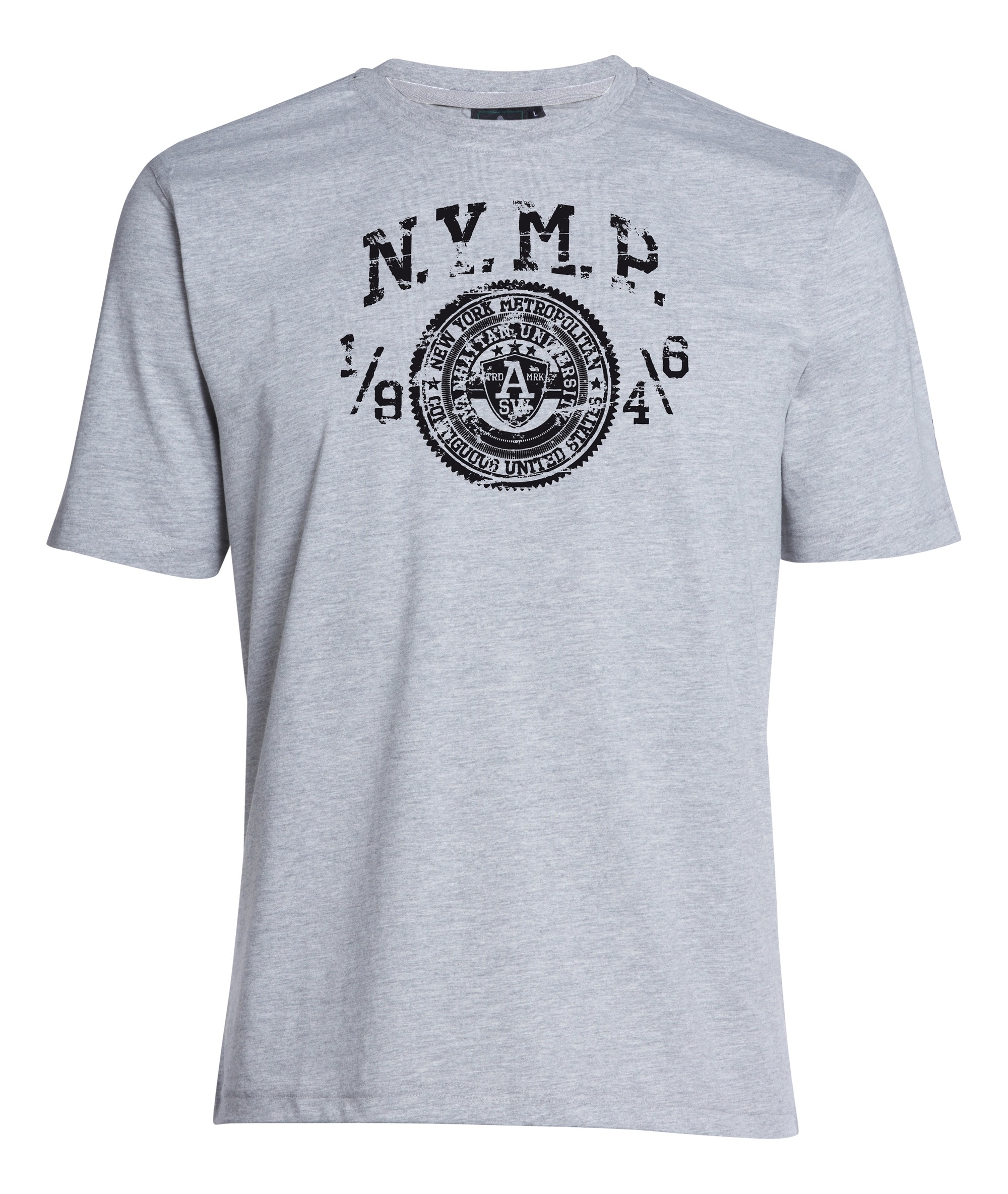 AHORN SPORTSWEAR T-Shirt "MANHATTEN UNIVERSITY" mit Front-Print und Rundhals-Ausschnitt