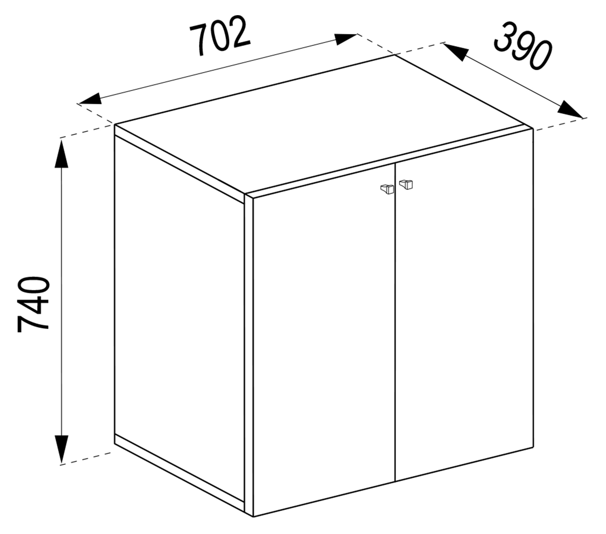 VCM Kommode »Holz Kommode Sideboard Anrichte Vandol 1 Drehtüren«