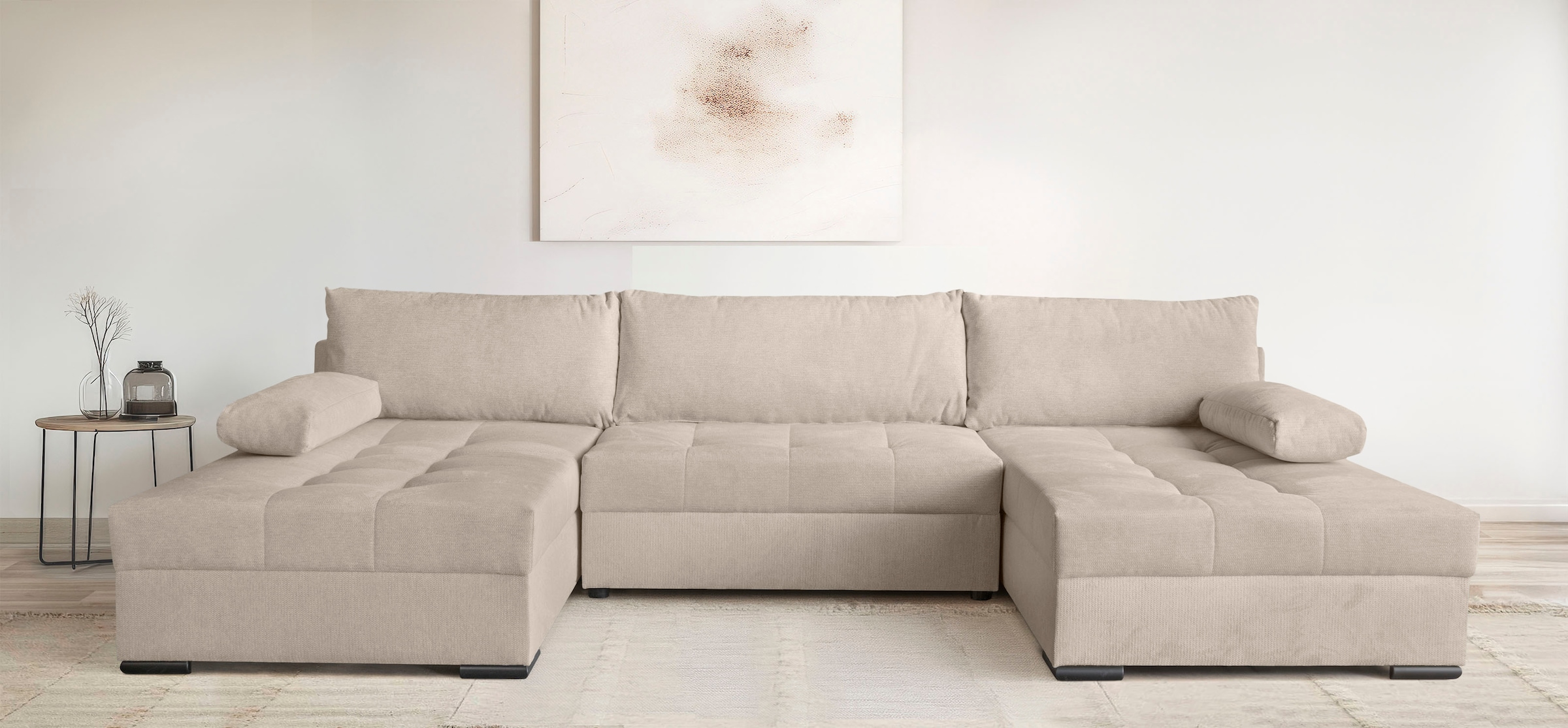 OTTO home Wohnlandschaft "Home System U-Form, B: 269 - 352 cm, Breiten wähl günstig online kaufen