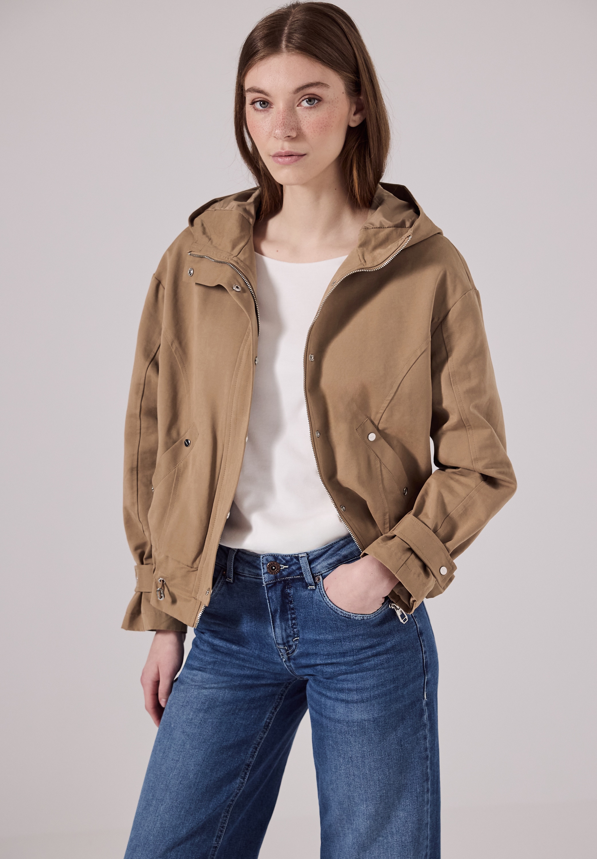 STREET ONE STUDIO Parka, mit Kapuze, mit Tunnelzug am Saum