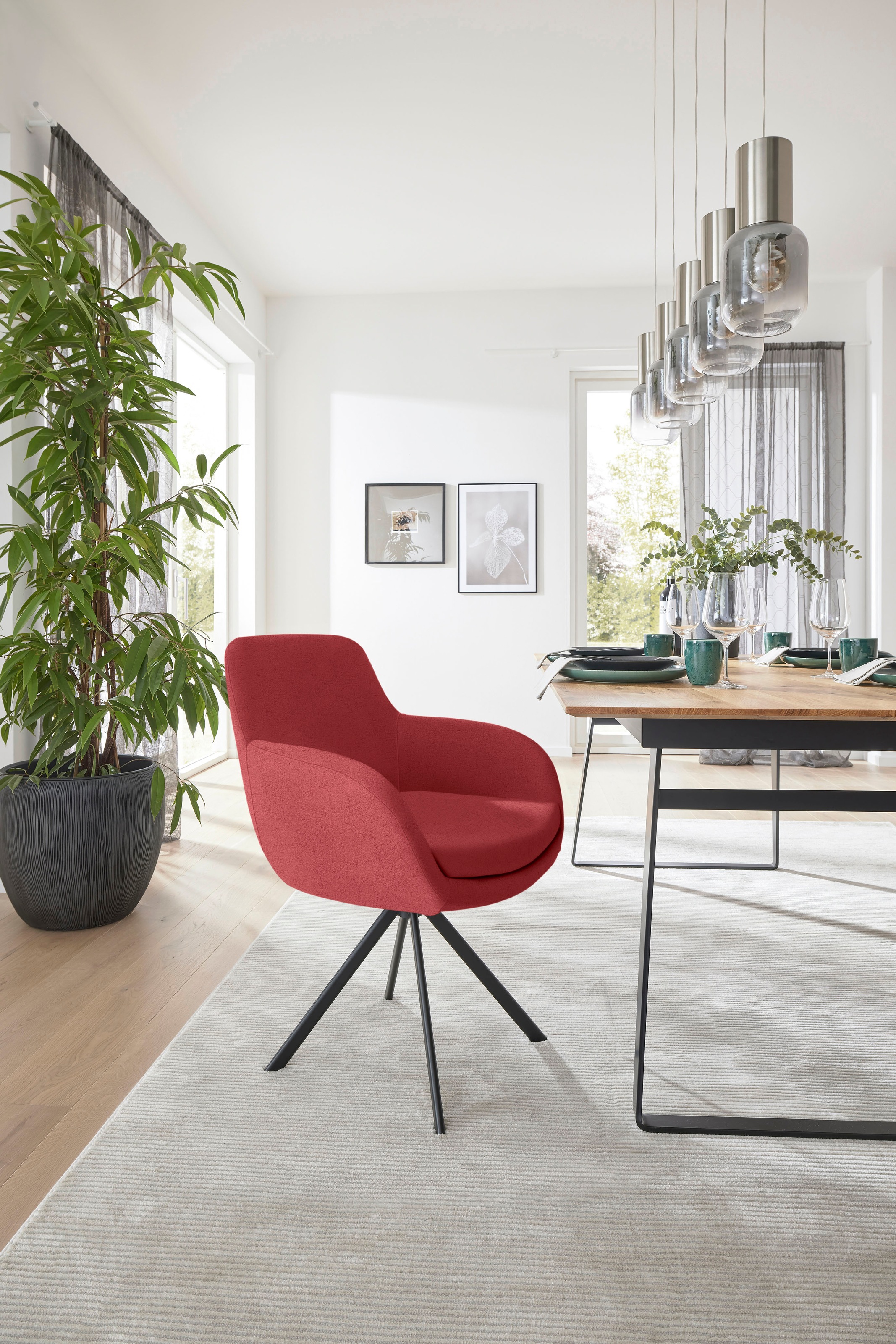 Musterring Esszimmerstuhl "Tavia" (Set) 2 Stk.Stativgestell Eisen schwarz, günstig online kaufen