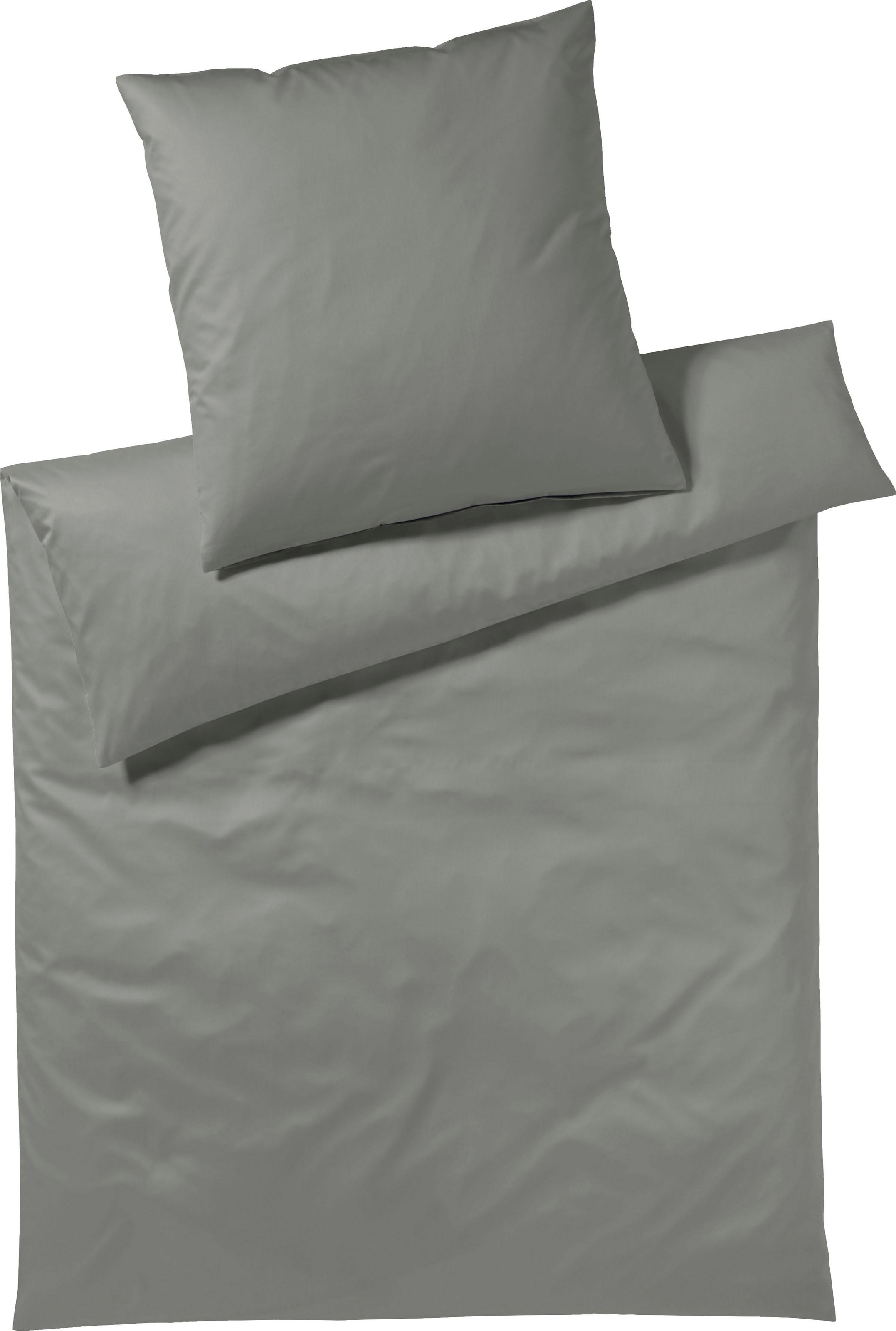 Yes for Bed Bettwäsche "Pure & Simple Uni in Gr. 135x200, 155x220 oder 200x200 cm" 2 Stk. Bettwäsche aus Baumwolle, zeitlose Bettwäsche mit seidigem Glanz