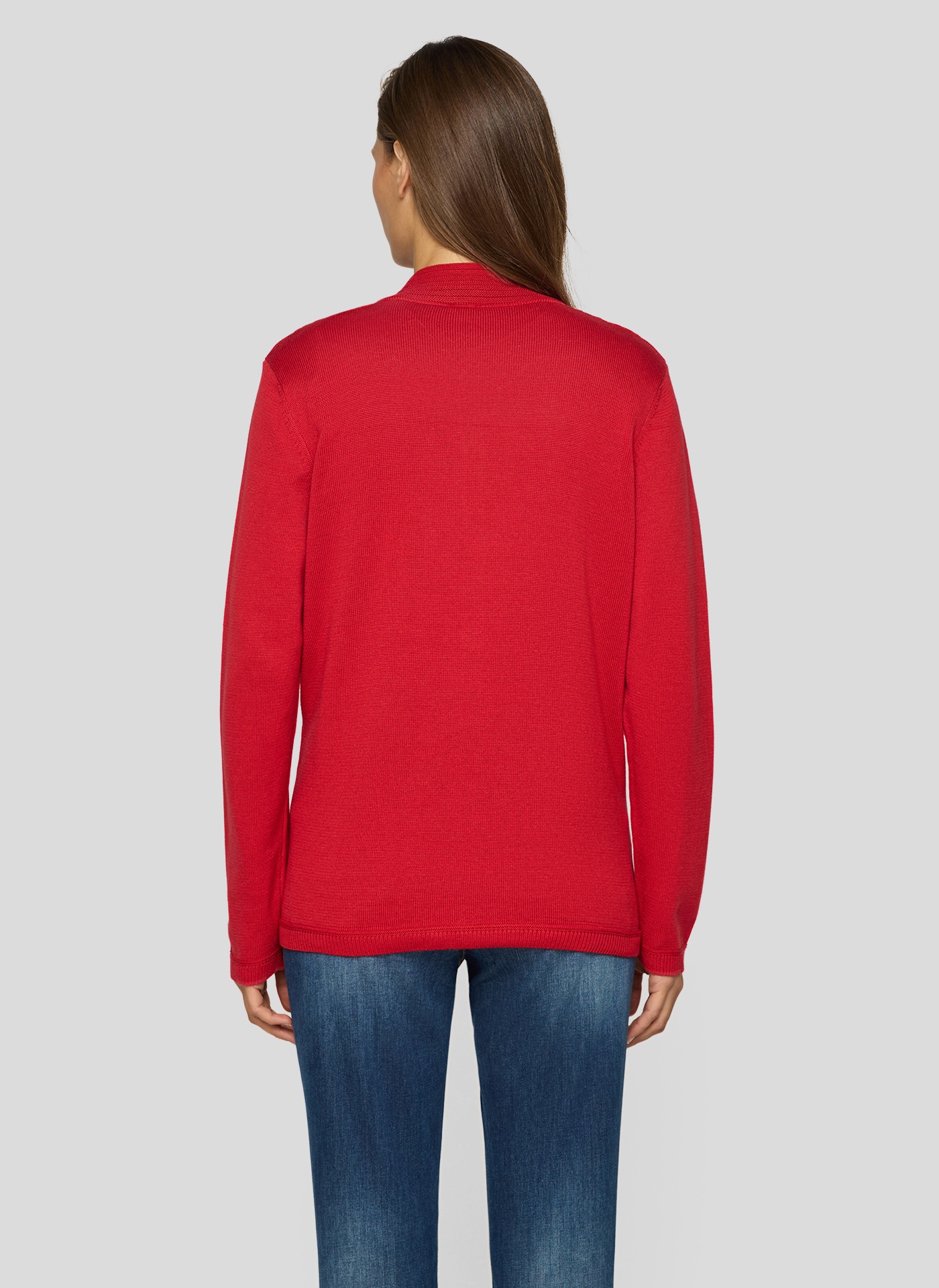 Rabe Strickjacke mit Reißverschluss und Stehkragen günstig online kaufen