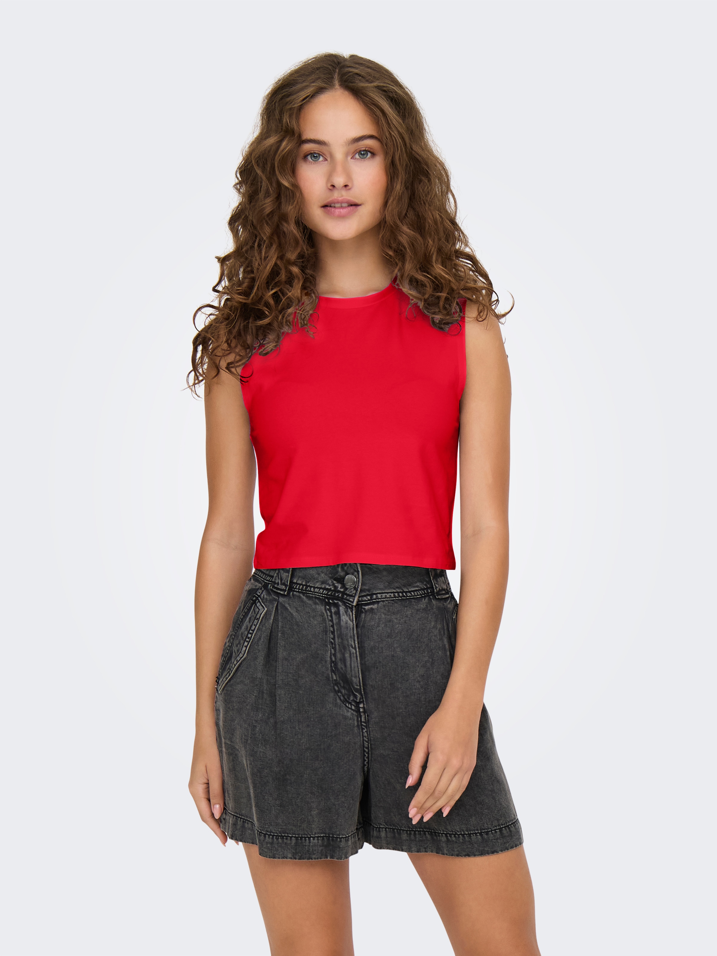 ONLY Crop-Top »ONLCHOICE S/L 2-PACK TOP BOX JRS«, (Packung, 2 tlg.)
