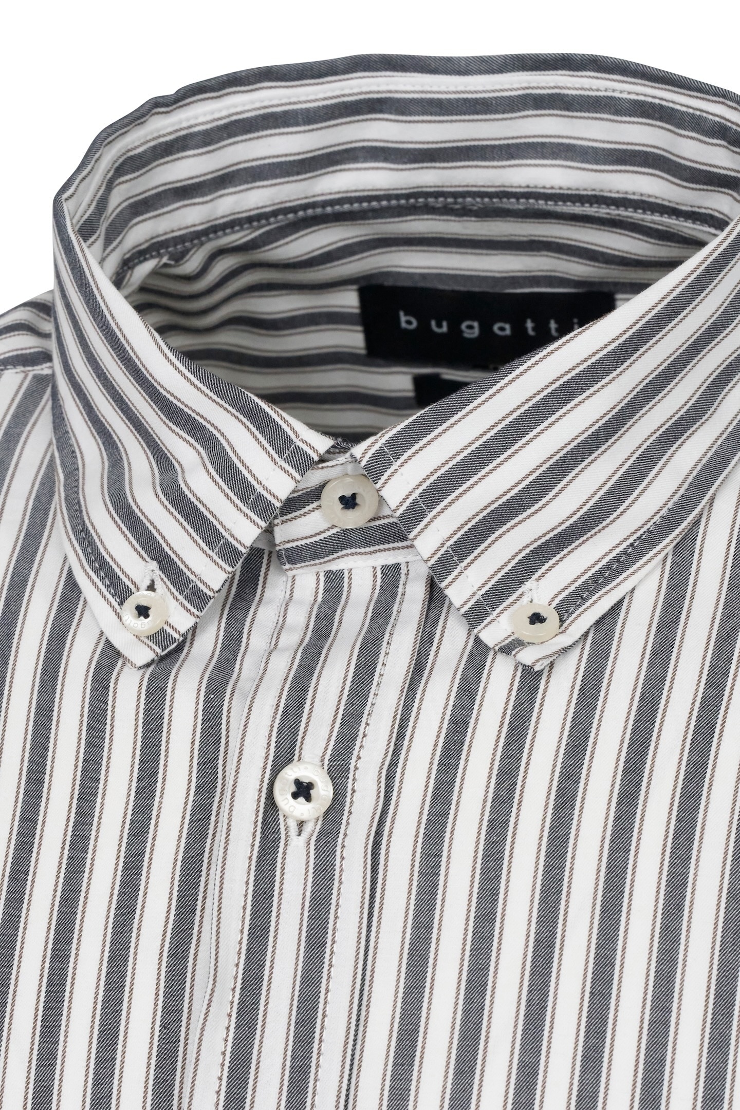 bugatti Langarmhemd, mit Streifenprint