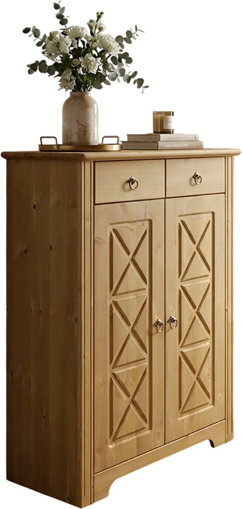 OTTO home Kommode "Hugo" B/T/H: 74/38/100 cm, aus massiver Kiefer, Breite 7 günstig online kaufen