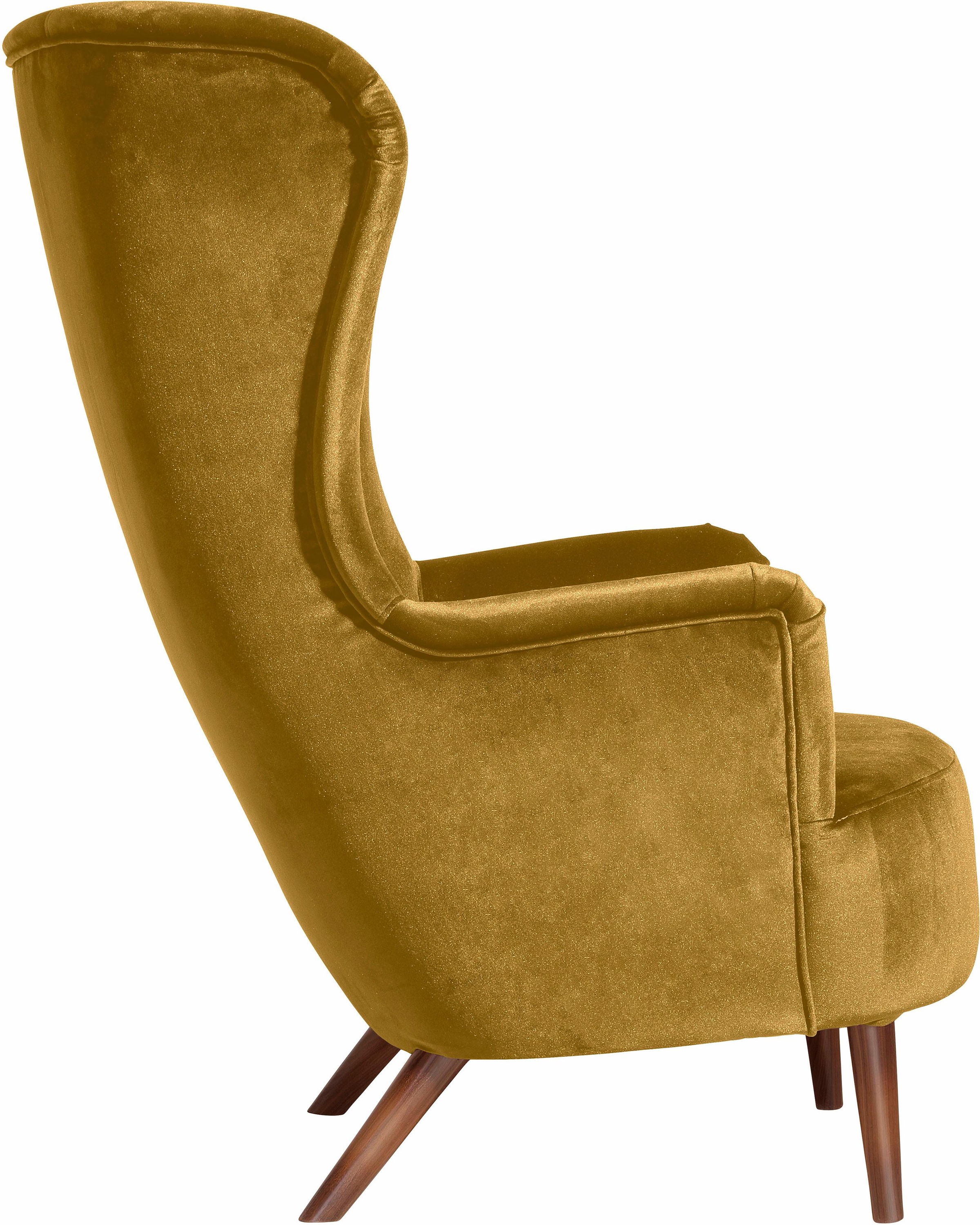 Max Winzer® Sessel »Lianns, Hochlehnsessel, Ohrensessel«, im Retrostil, mit Knopfheftung, Hochlehner