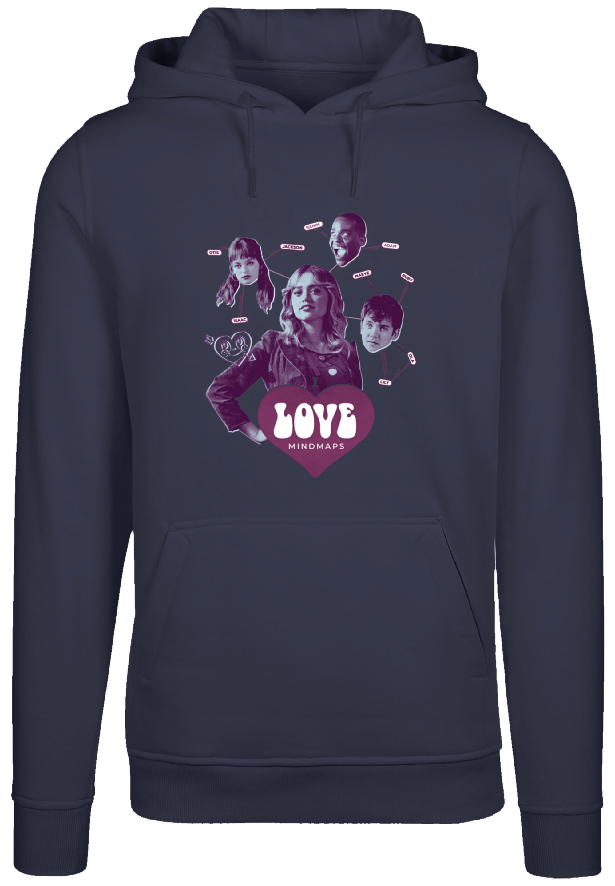 F4NT4STIC Kapuzenpullover »Sex Education Love Mindmaps Netflix TV Series«, Premium Qualität