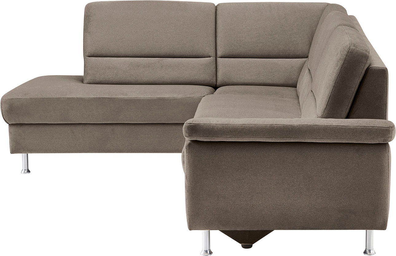 CALIZZA INTERIORS Ecksofa »Onyx L-Form«, Ottomane links oder rechts, wahlweise mit Bettfunktion, Breite 257 cm