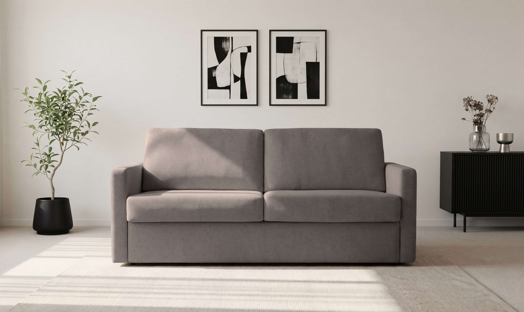 OTTO home Schlafsofa "GOLDPOINT 182cm, Dauerschläfer, Liegefläche 140/200 cm" 3-Sitzer mit Dauerschläfer-Funktion, Bonell-Federkernmatratze