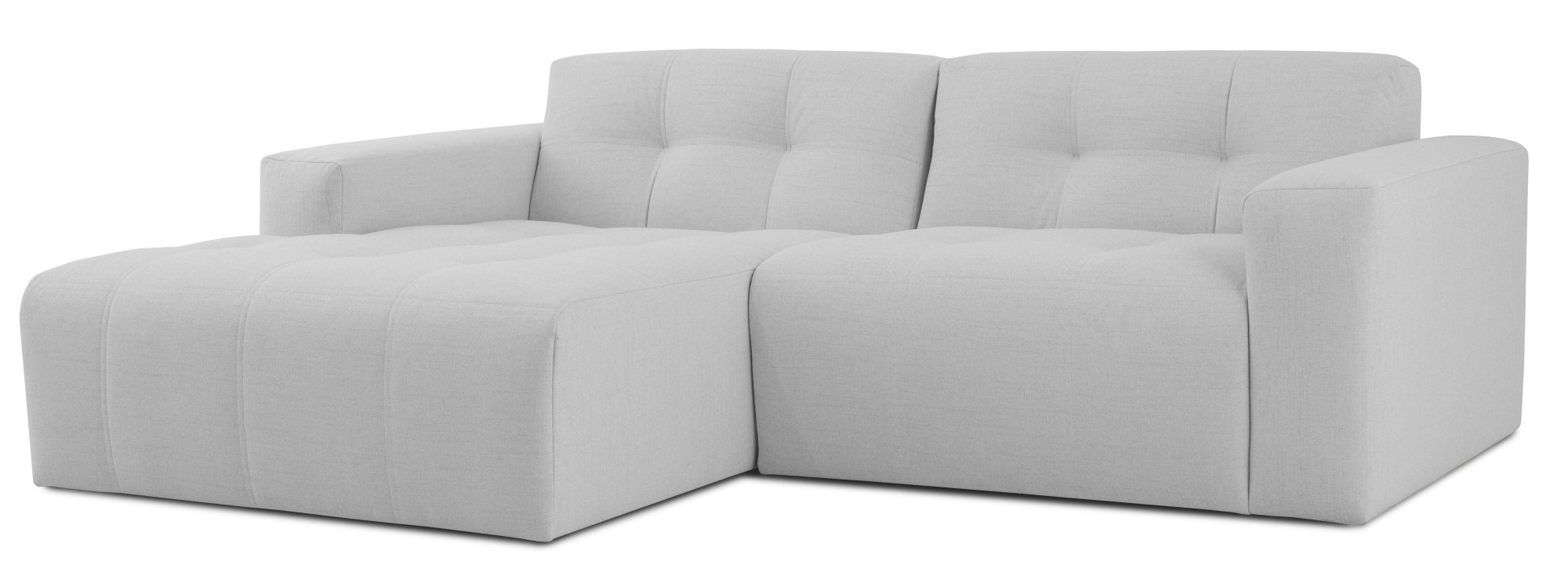 INOSIGN Ecksofa »Tapley«, Breite 221 cm, L-Form, Struktur fein, mit Knopfsteppung, bodentief
