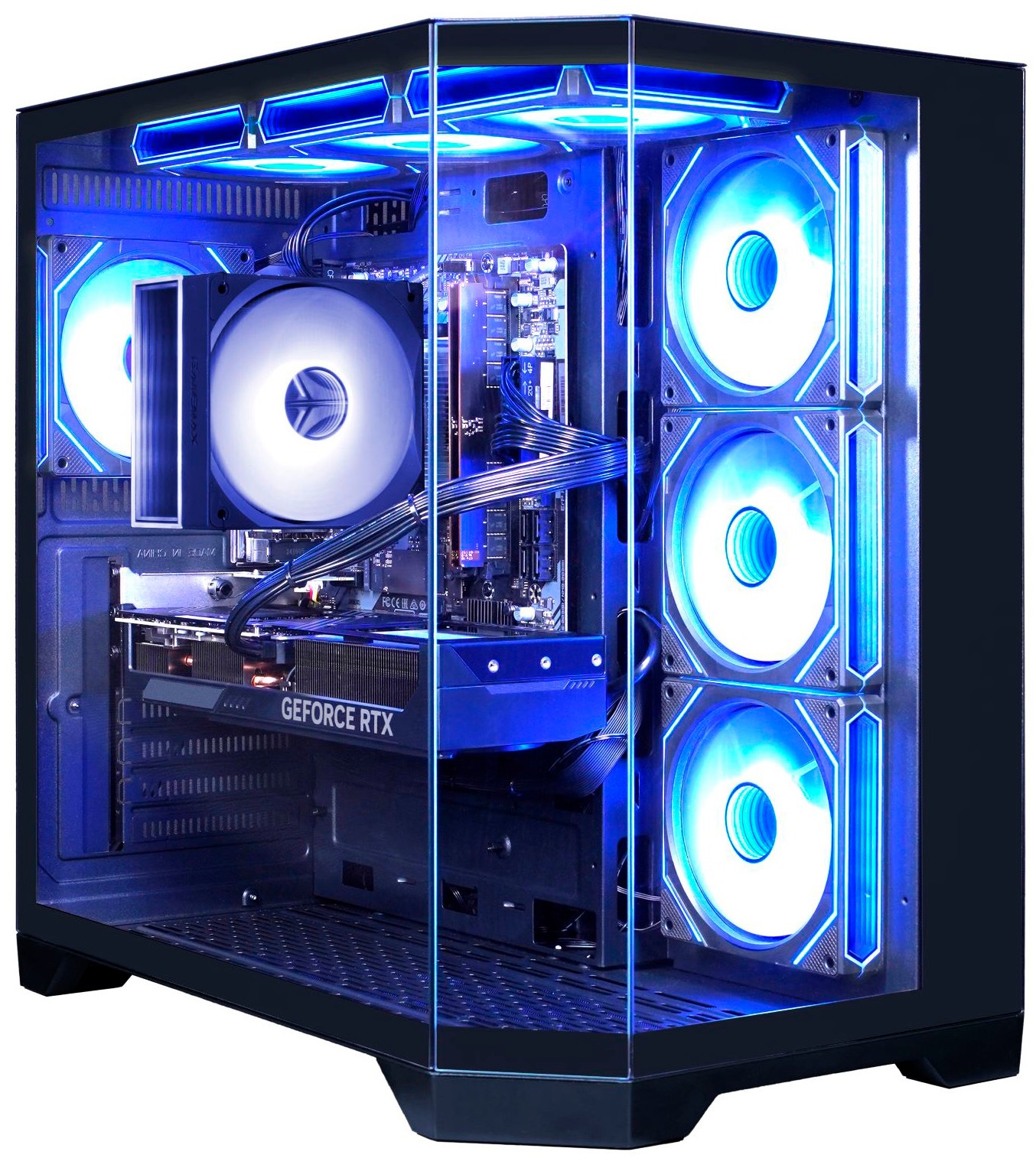 GAMEMAX Gaming-PC-Komplettsystem »MegaDeal HYPE-A BK 2838 AMD Ryzen 5 9600X 16GB DDR5 1TB SSD RTX 5070« 34 ″ AMD Ryzen 5 GeForce RTX? 5070 16 GB RAM 1.000 GB SSD Windows 11, DDR5 RAM + MSI MAG 342CQR E2 Curved Monitor 86cm (34")