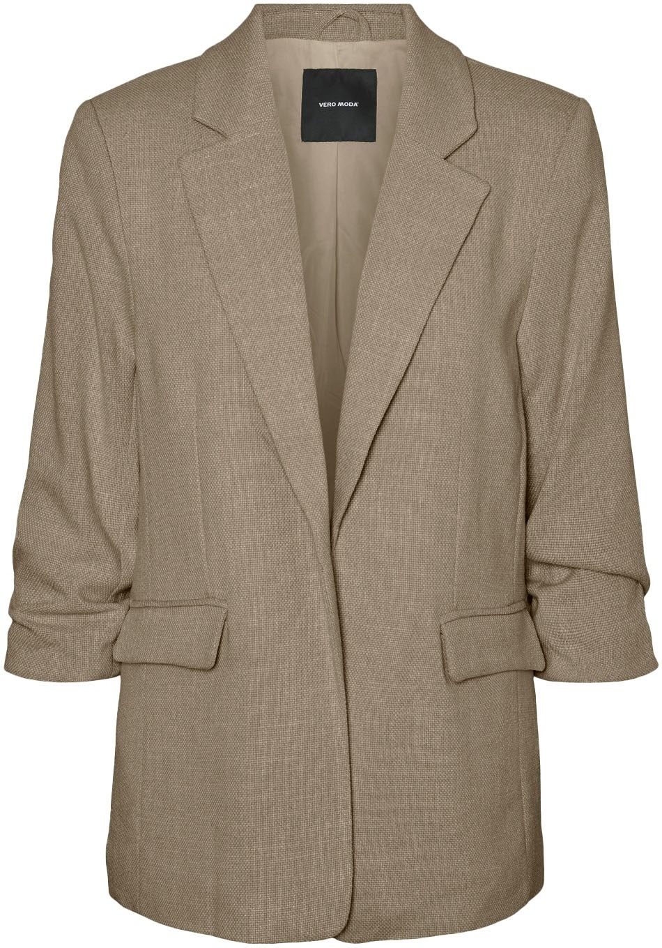 Vero Moda Longblazer »VMFRIDA LS REGULAR BLAZER NOOS«, ohne Verschluss und mit gerafften 3/4 Arm