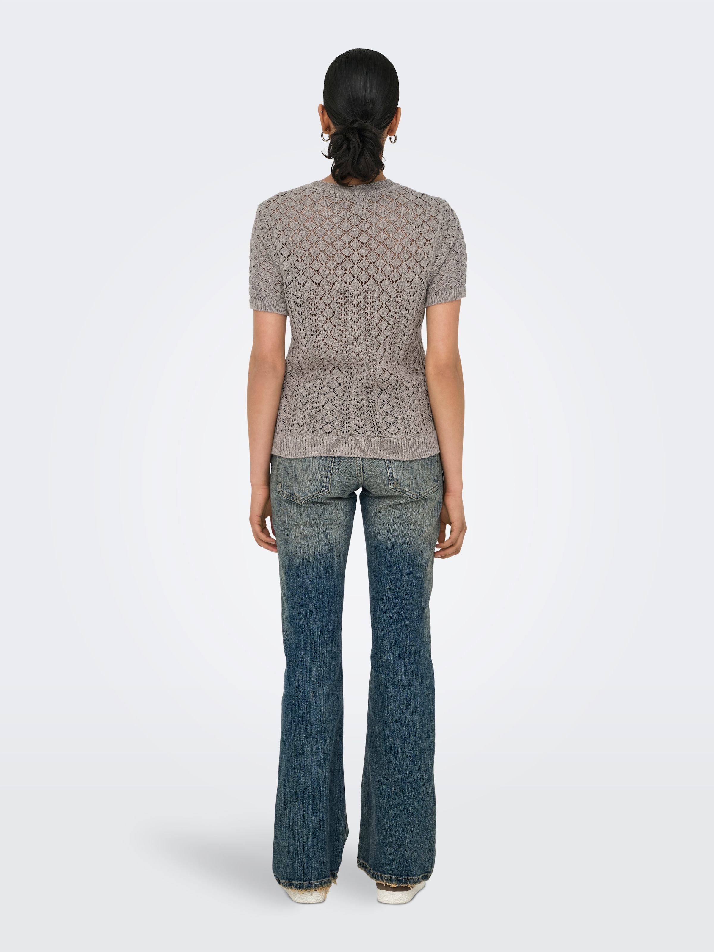 ONLY Kurzarmpullover »ONLSAGA LIFE SS O-NECK KNT NOOS« Baumwollmischung, regular fit