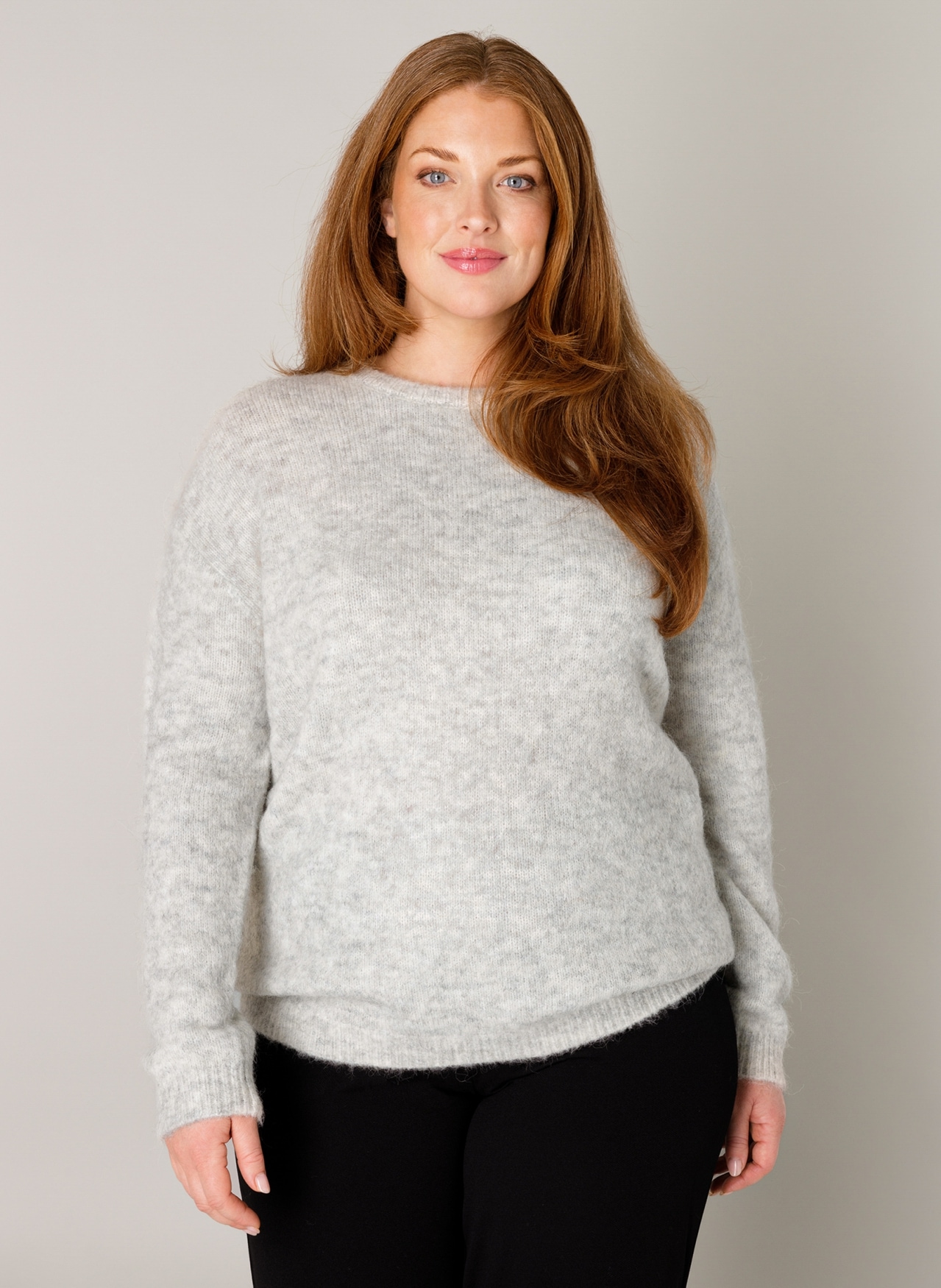 Base Level Curvy Strickpullover »Yanara«, mit Wolle und Elasthan