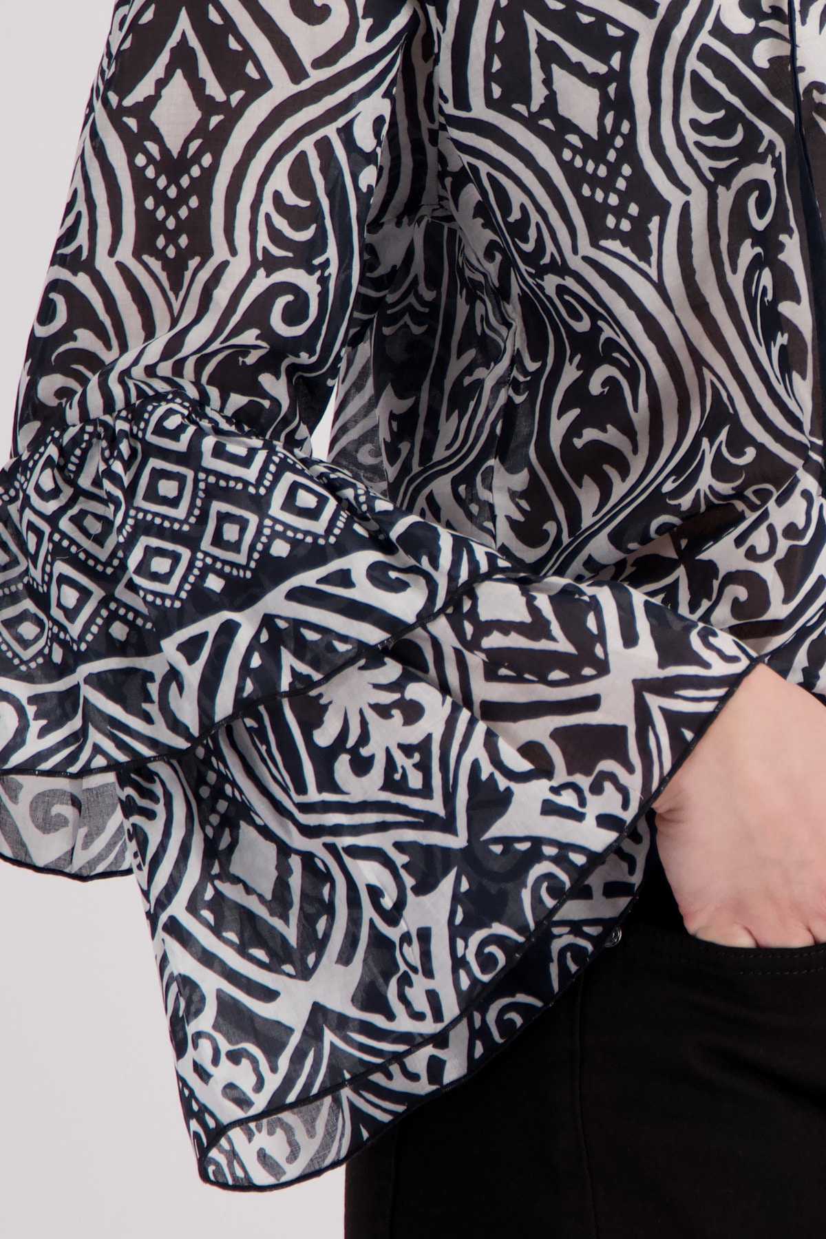 Monari Schlupfbluse Regular fit mit Ornament-Muster