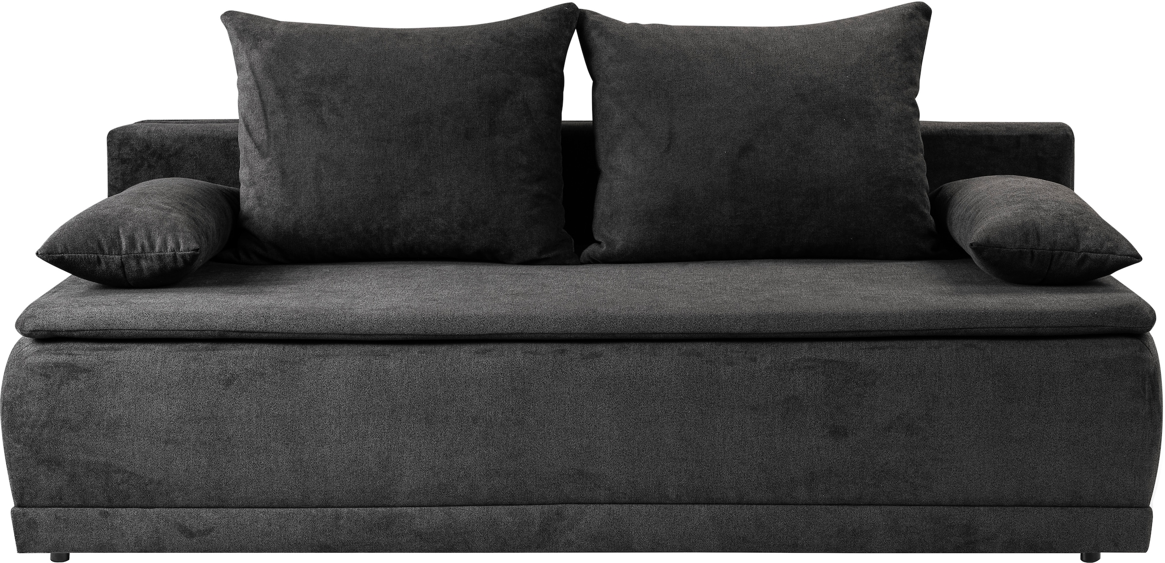 WERK2 Schlafsofa »Biggi 206 cm breit komfortabel & modern, Komfort Sitz- und Liegehöhe« Struktur weich, Schlaffunktion, Bettkasten