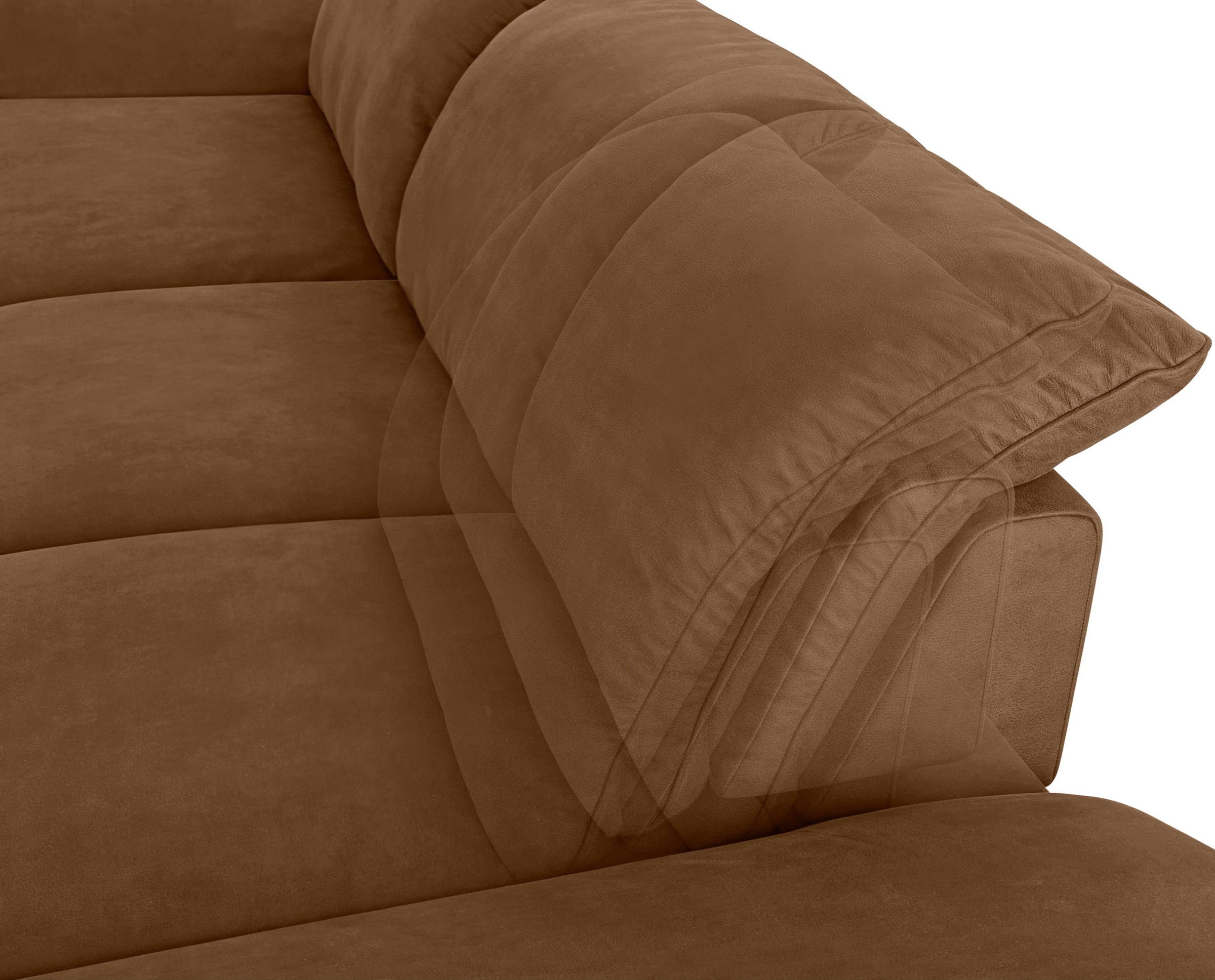 W.SCHILLIG Ecksofa »enjoy&MORE, Designsofa, bequem, zeitlos und elegant, L-Form«, Sitztiefenverstellung, Füße schwarz pulverbeschichtet, Breite 340 cm