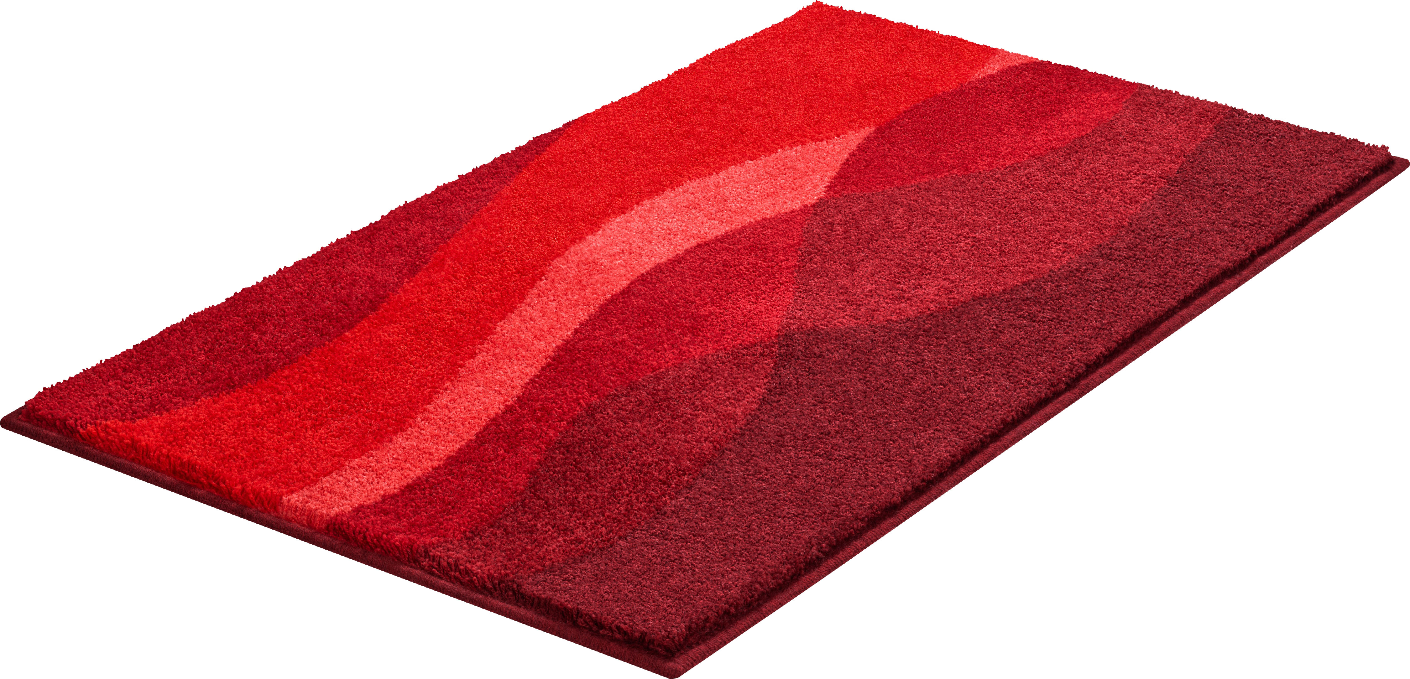 Grund Badematte "Hills" Höhe 20 mm rutschhemmend beschichtet fußbodenheizungsgeeignet Badematte im Wellen-Design, mehrfarbiges Muster