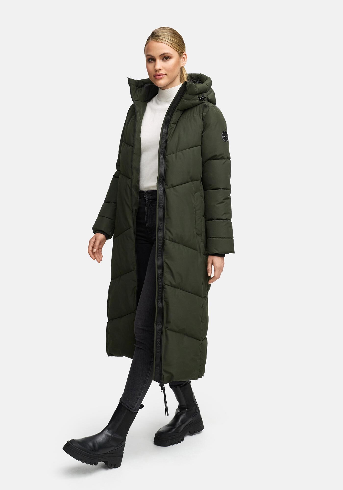 Marikoo Winterjacke "Firella" extra lange Passform und seitliche Belüftungs günstig online kaufen