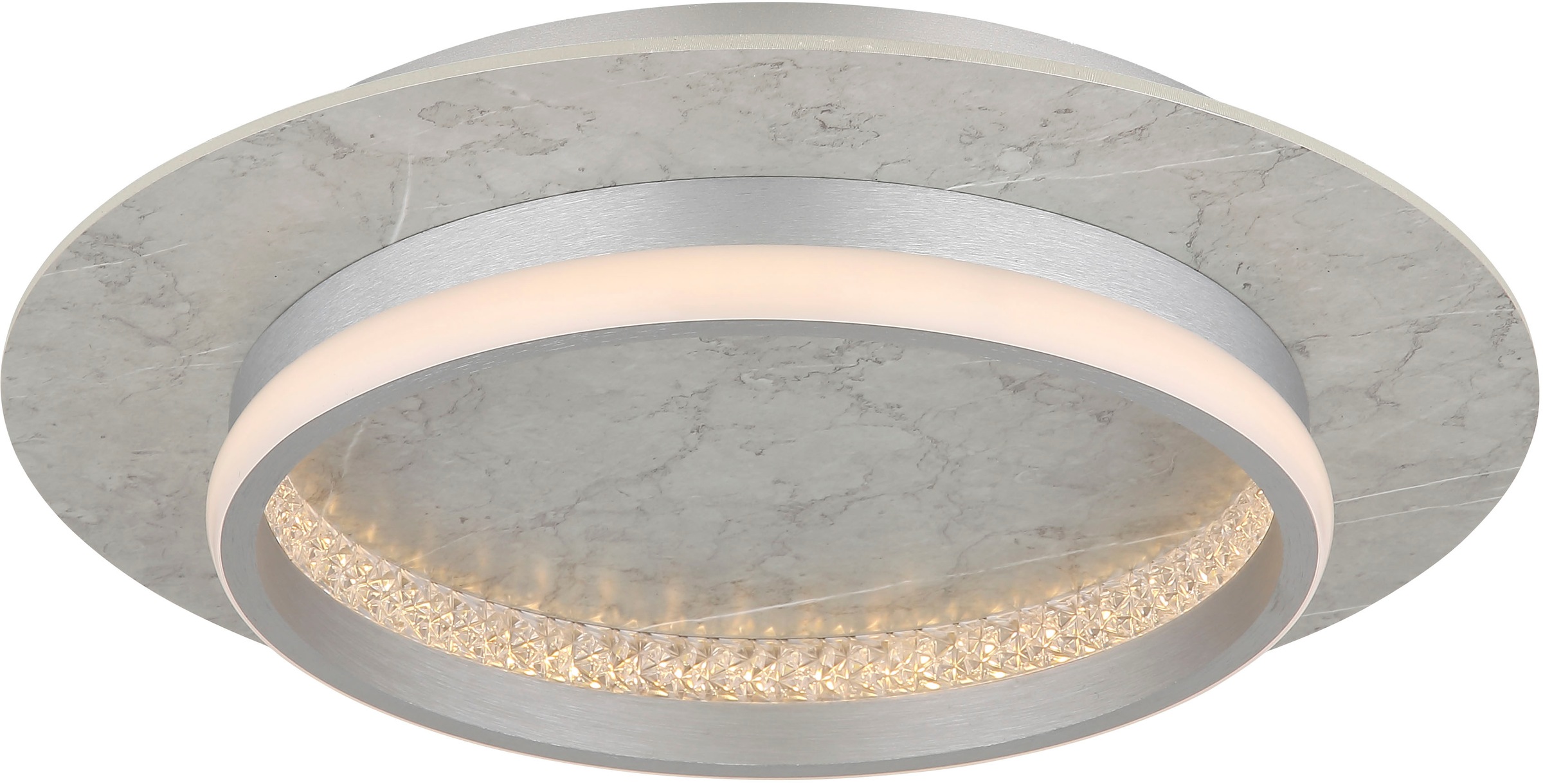 NOWA LED Deckenleuchte »MARY«, 1 flammig, Leuchtmittel LED-Modul | LED fest integriert, Deckenlampe, rund, Kristalle, Schlafzimmer