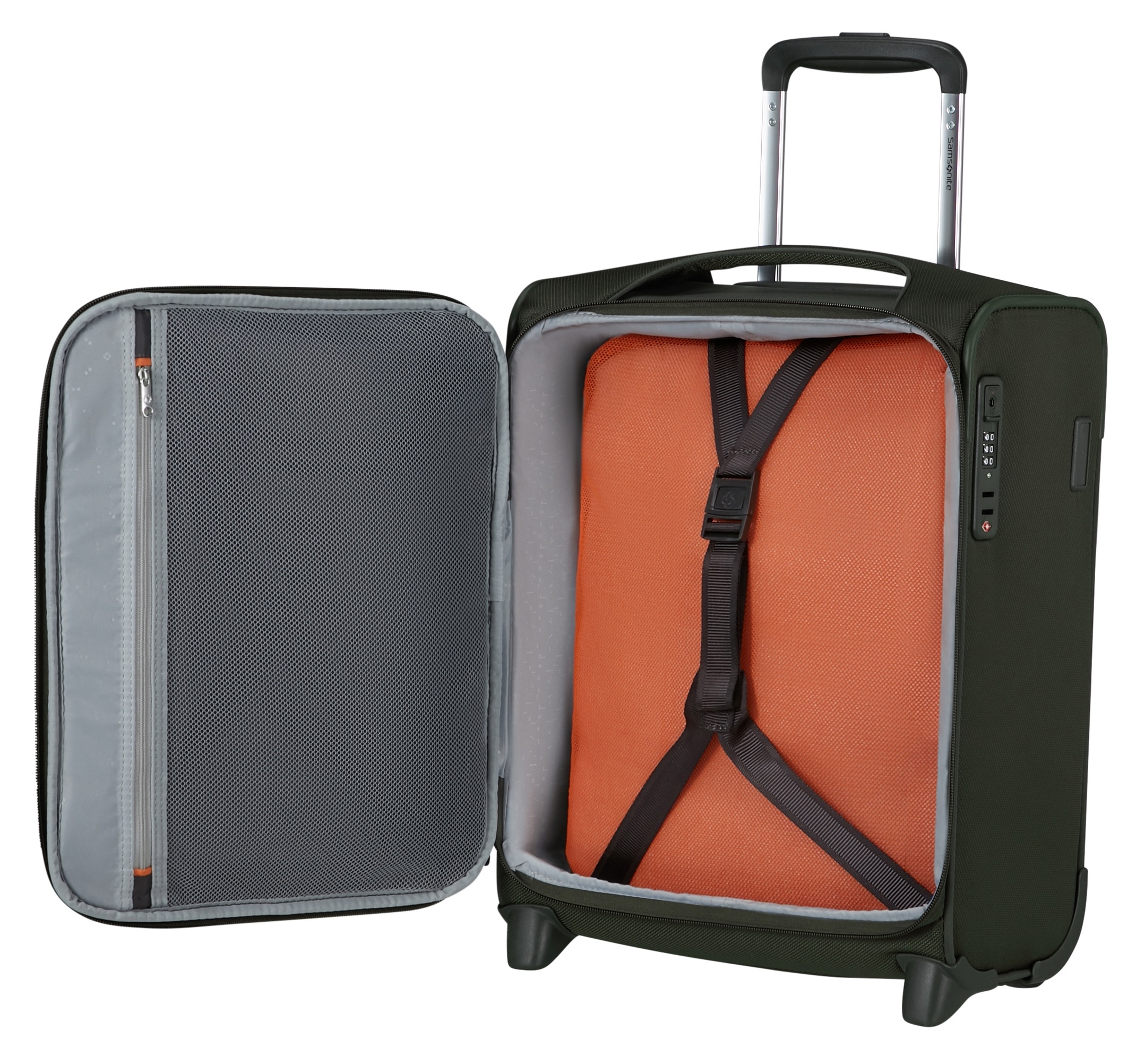 Samsonite Weichgepäck-Trolley »RE-LITE, 45 cm«, (Set, 2 St., mit Packwürfel), 2 Rollen, Underseater Handgepäck TSA-Schloss Reisekoffer Laptopfach